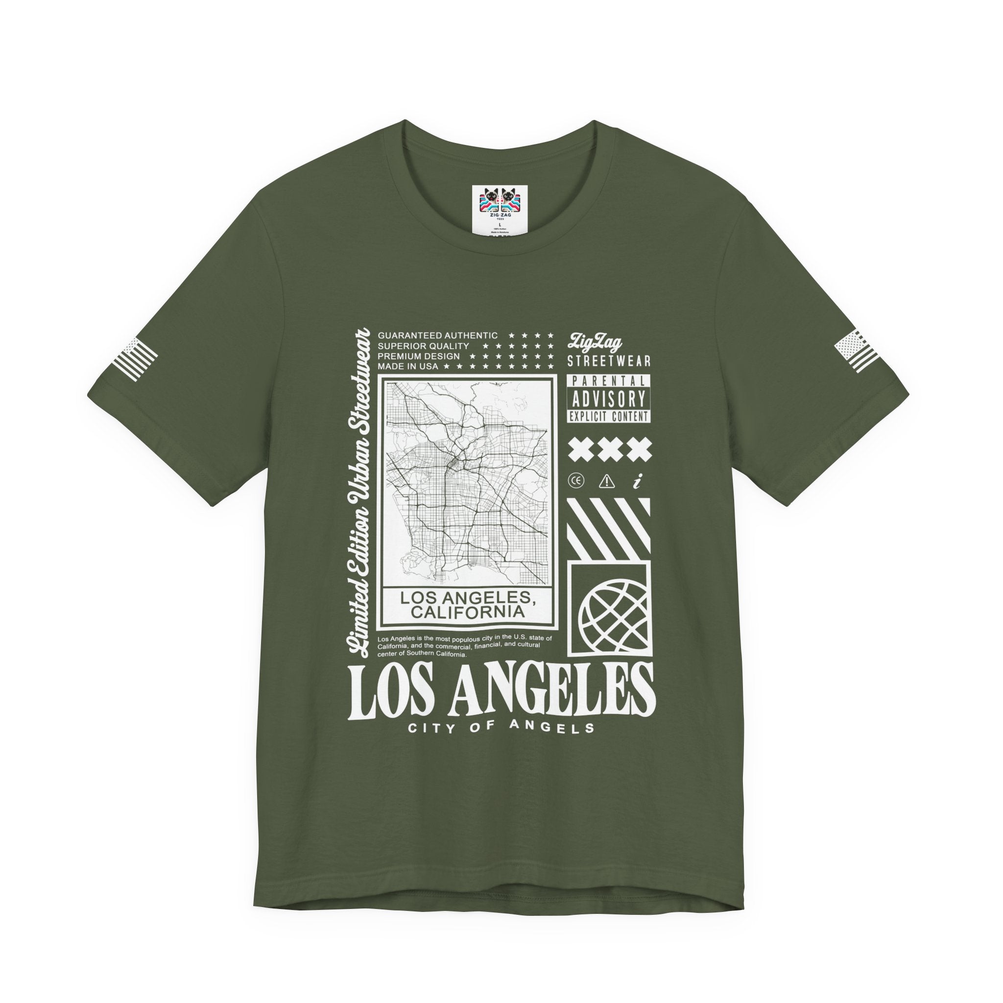 Los Angeles City of Angels T-Shirt – Limited Edition Urban Streetwear Map Graphic Tee