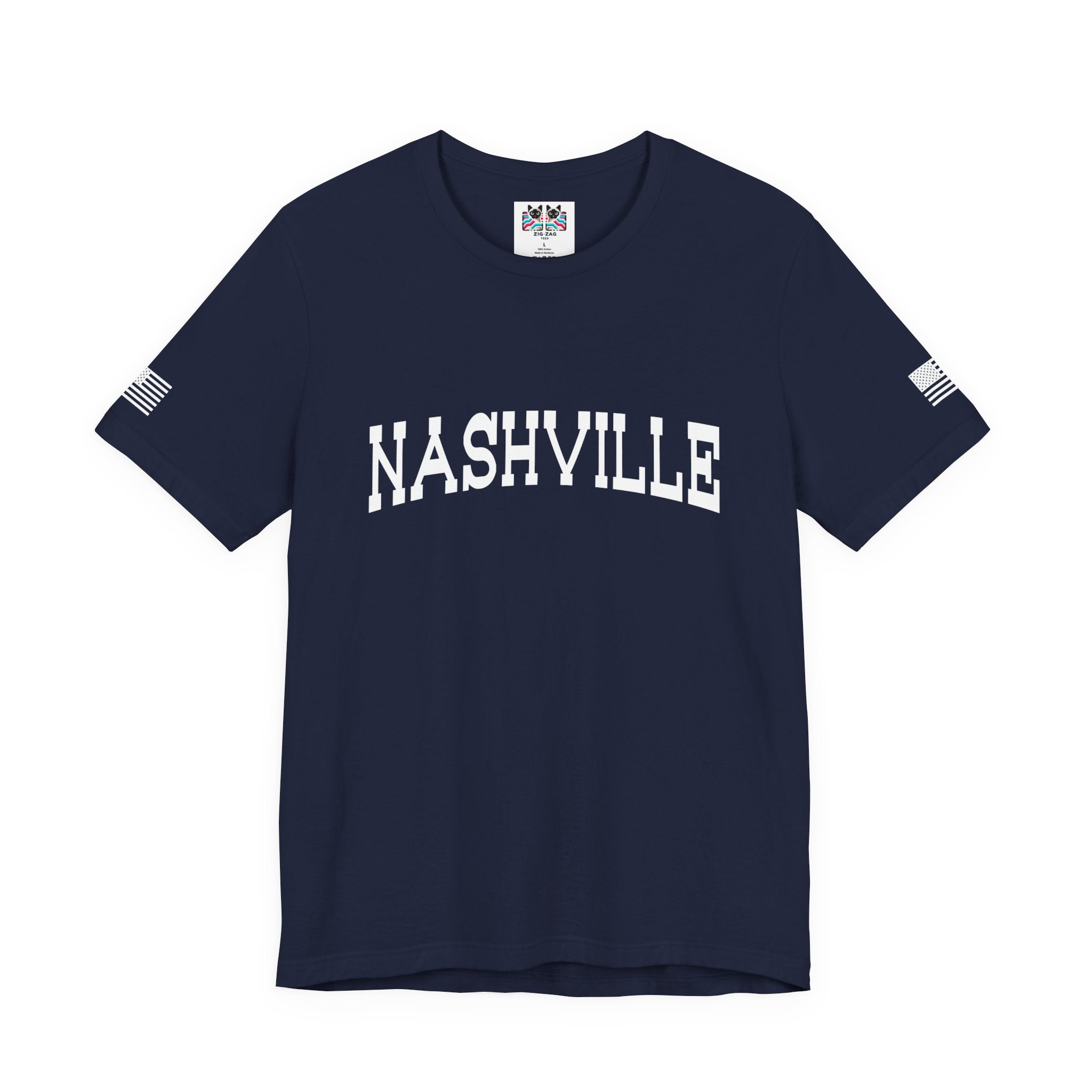 Nashville T-Shirt – Bold Arched Classic Typography Tee