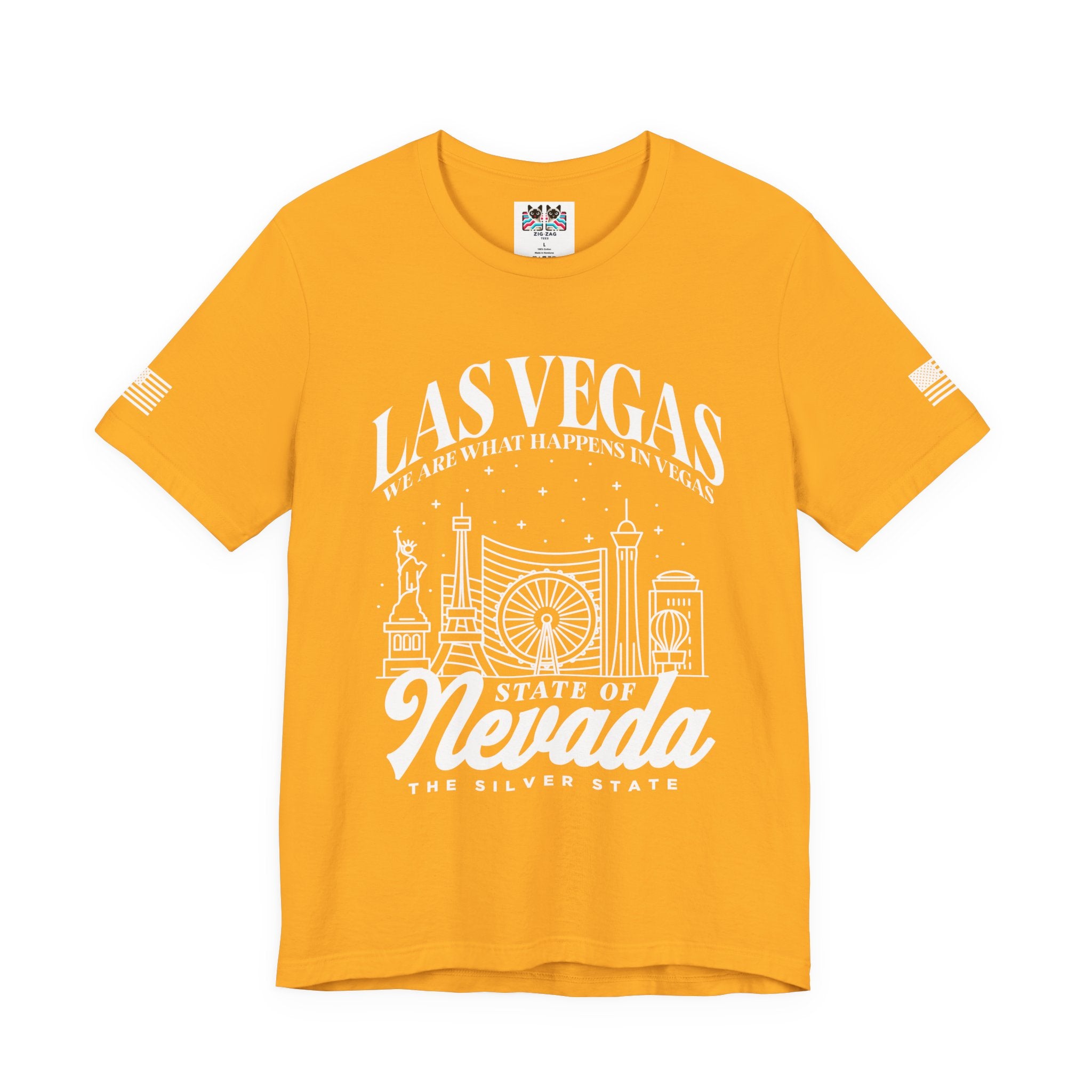 Las Vegas State of Nevada T-Shirt – Vegas Skyline Silver State Souvenir Tee