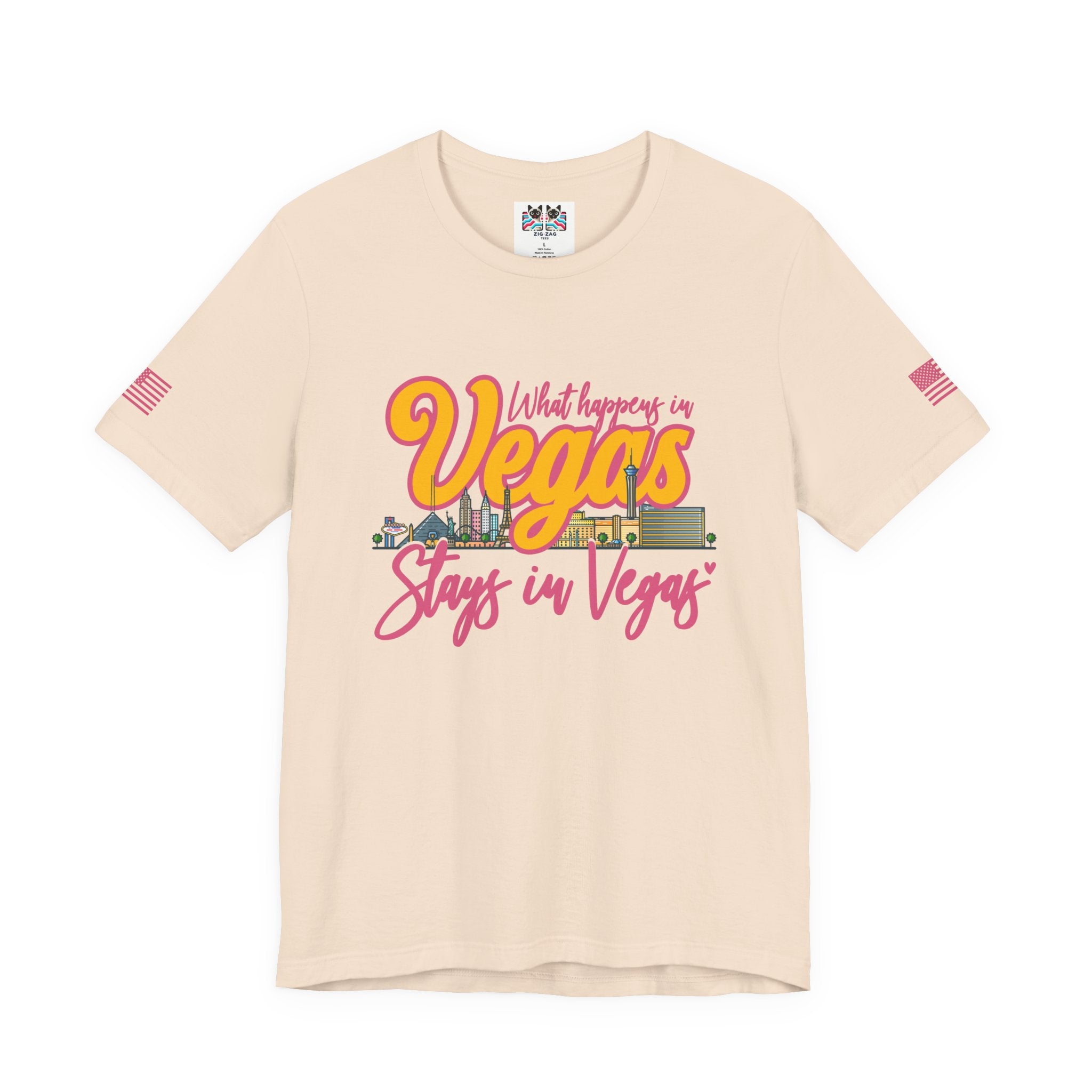 What Happens in Vegas Stays in Vegas T-Shirt – Retro Vegas Skyline Girls Trip Tee