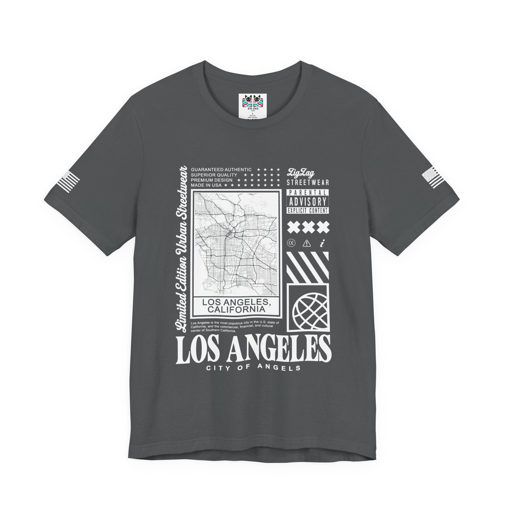 Los Angeles City of Angels T-Shirt – Limited Edition Urban Streetwear Map Graphic Tee