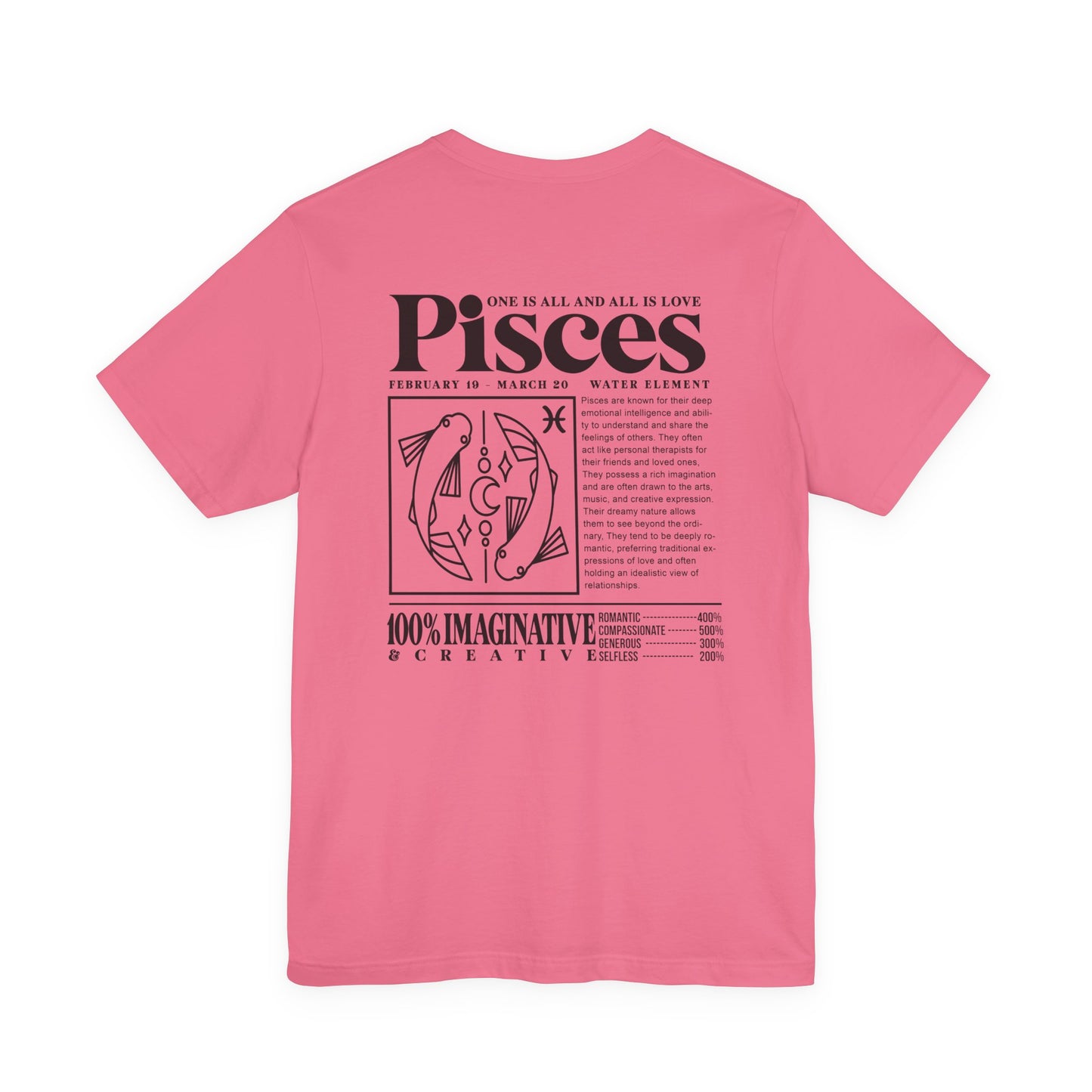 Pisces Zodiac T-Shirt – One Is All and All Is Love Water Element