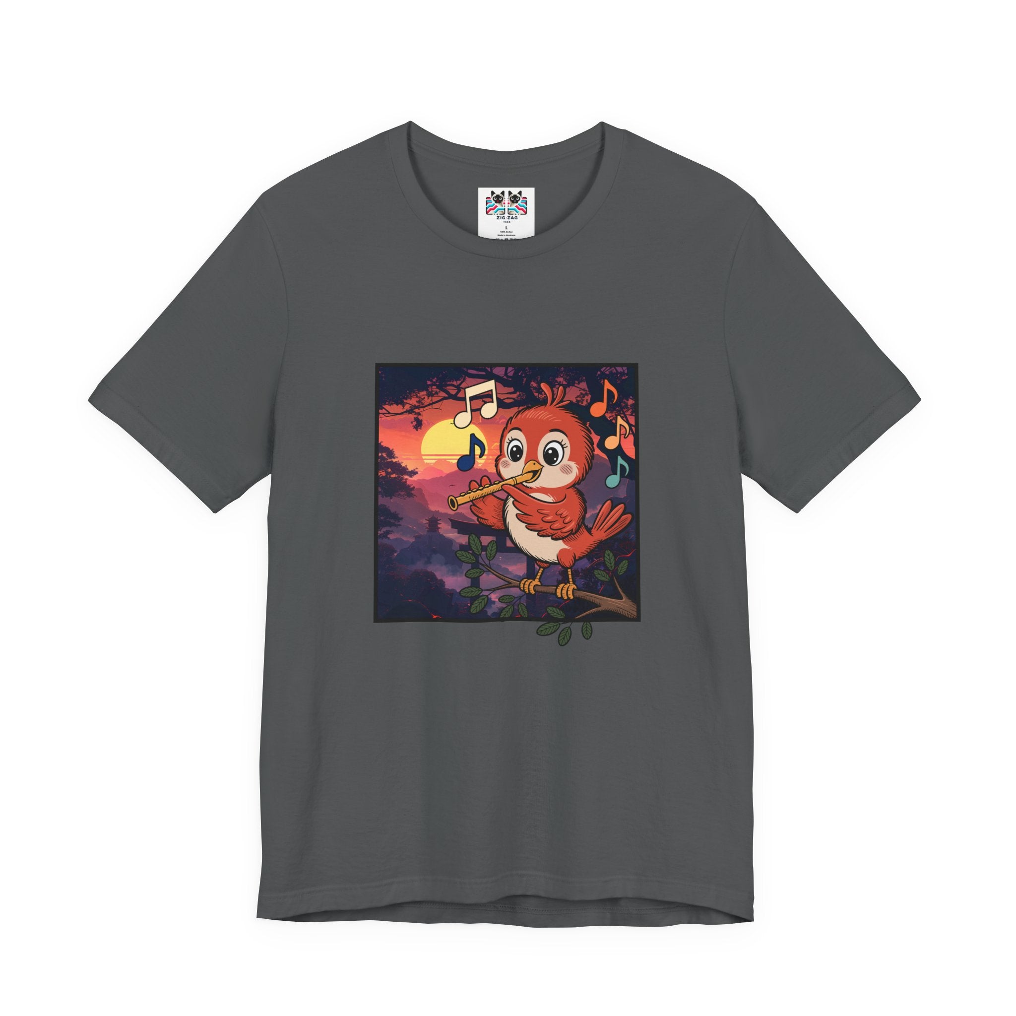 Bird Is Nature’s Flute Sunrise Music T-Shirt