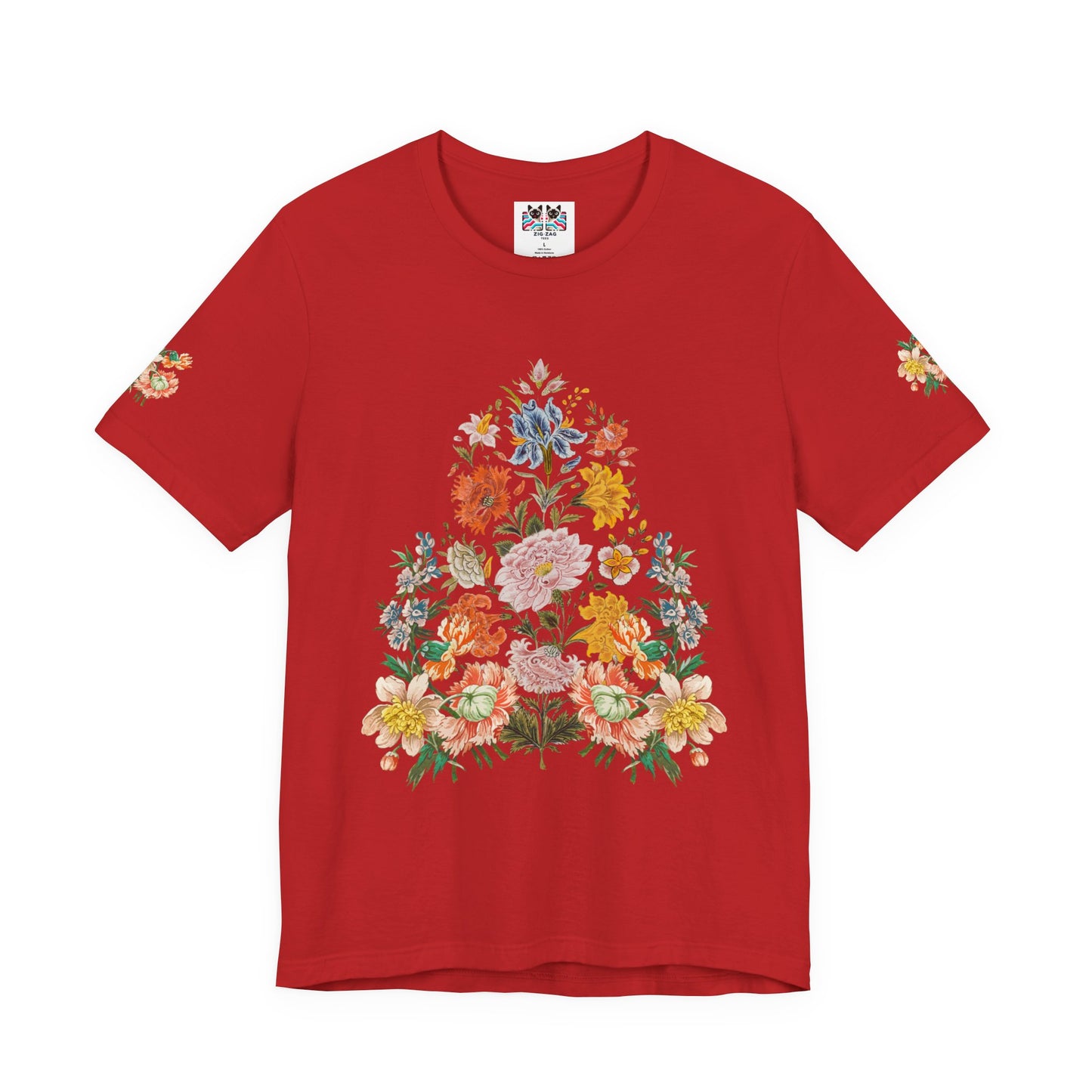 Vintage Botanical Floral T-Shirt – Wildflower Triangle Garden Art Graphic Tee
