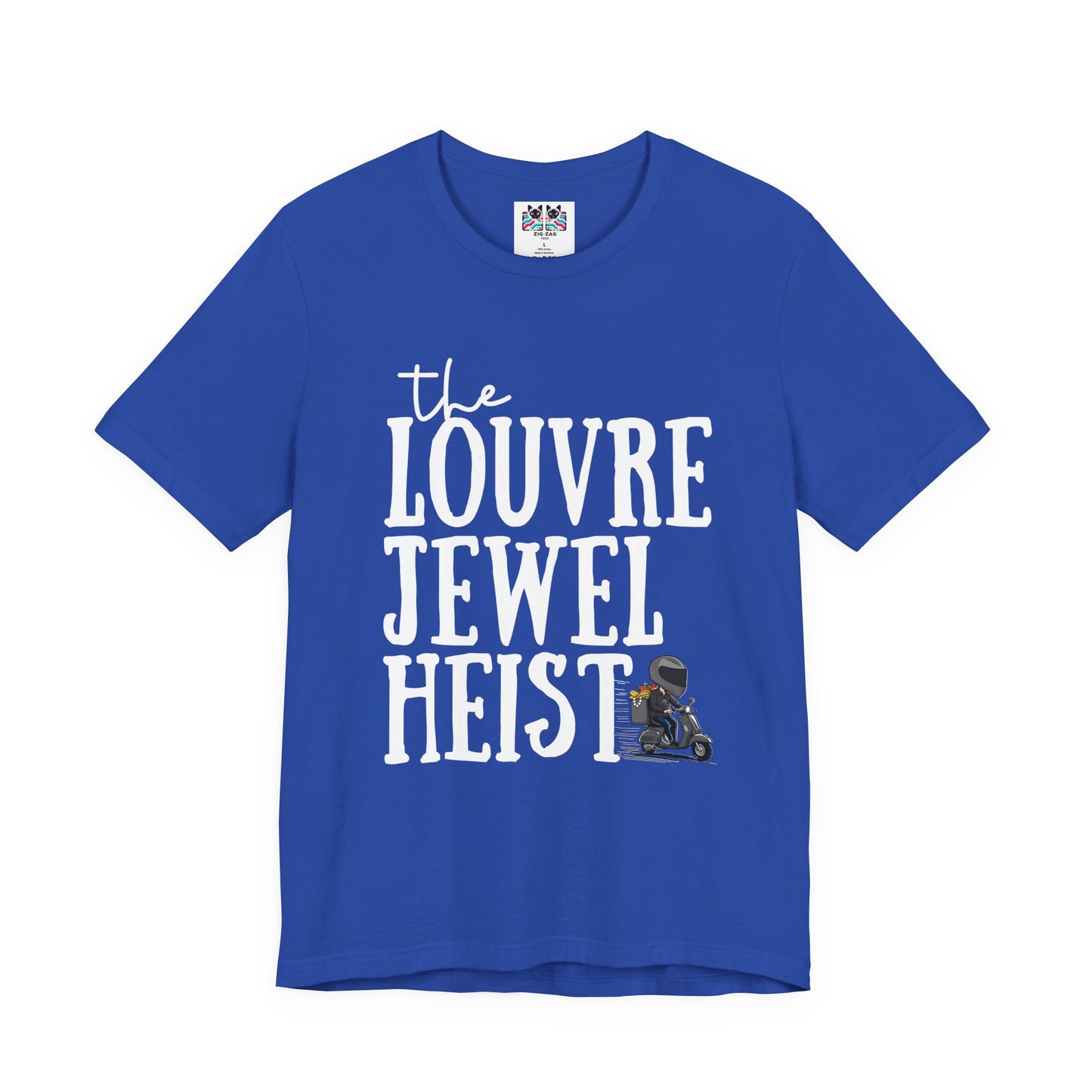 The Louvre Jewel Heist – Paris Heist Humor [White Text] T-Shirt