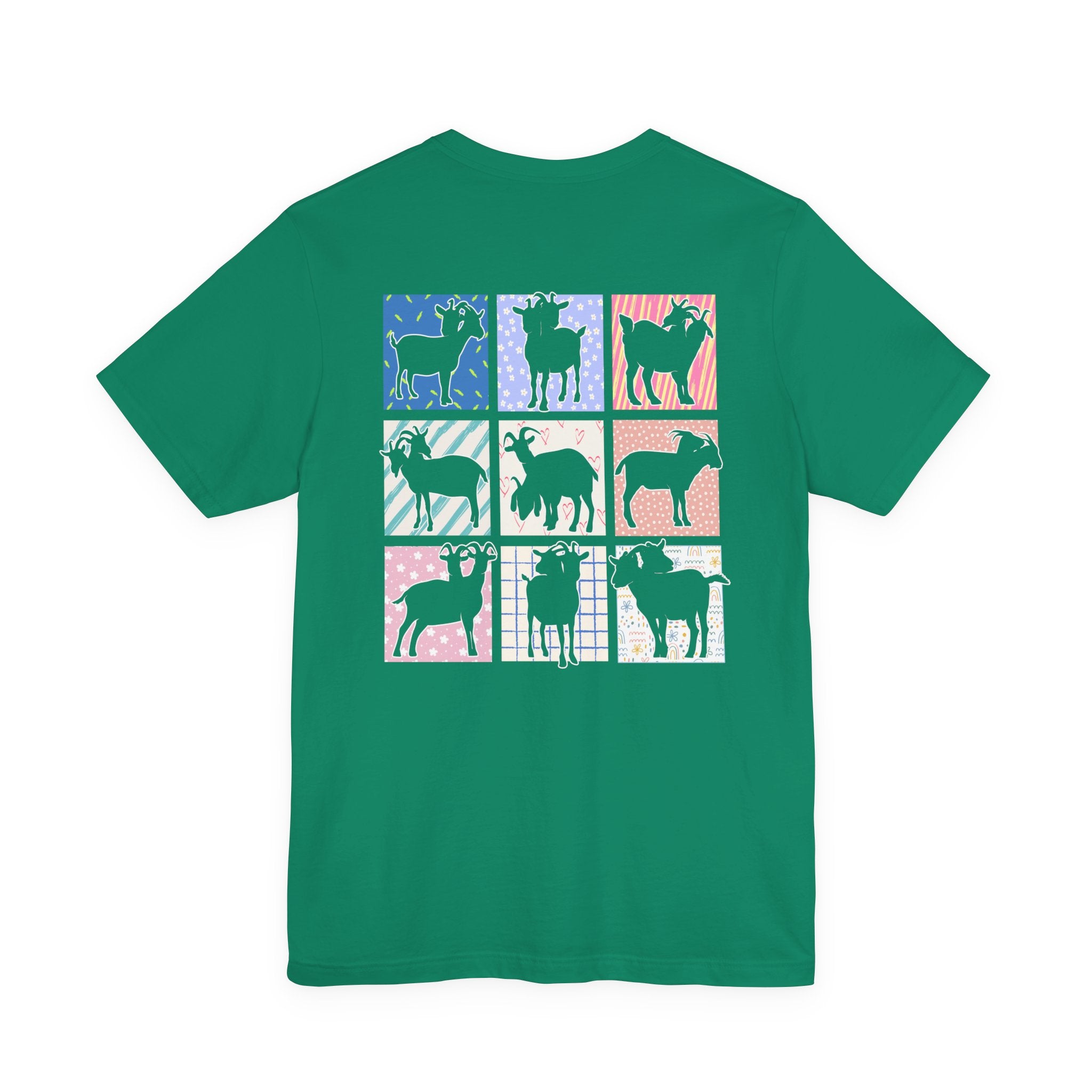 Custom T-Shirt - Double-Headed Goat Outline Graphic T-Shirt