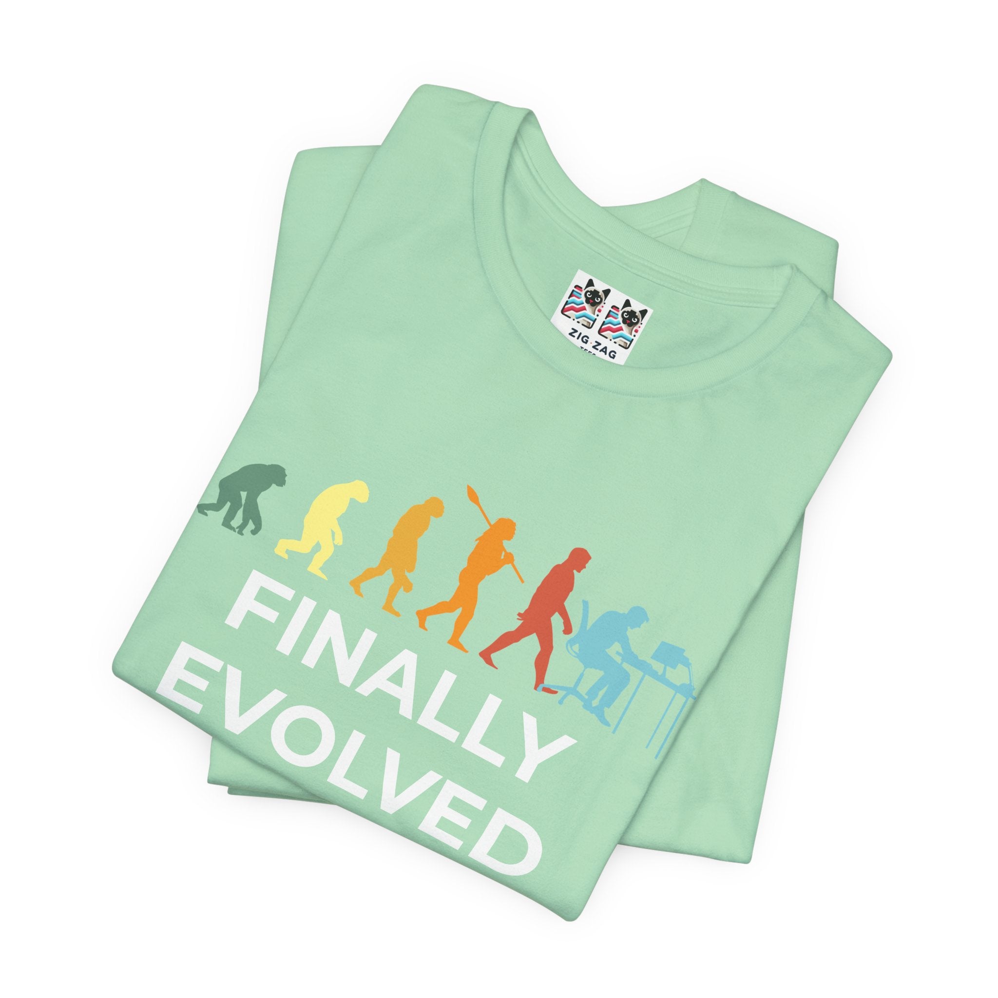 Custom T-Shirt - Evolution of Man to Computer User T-Shirt
