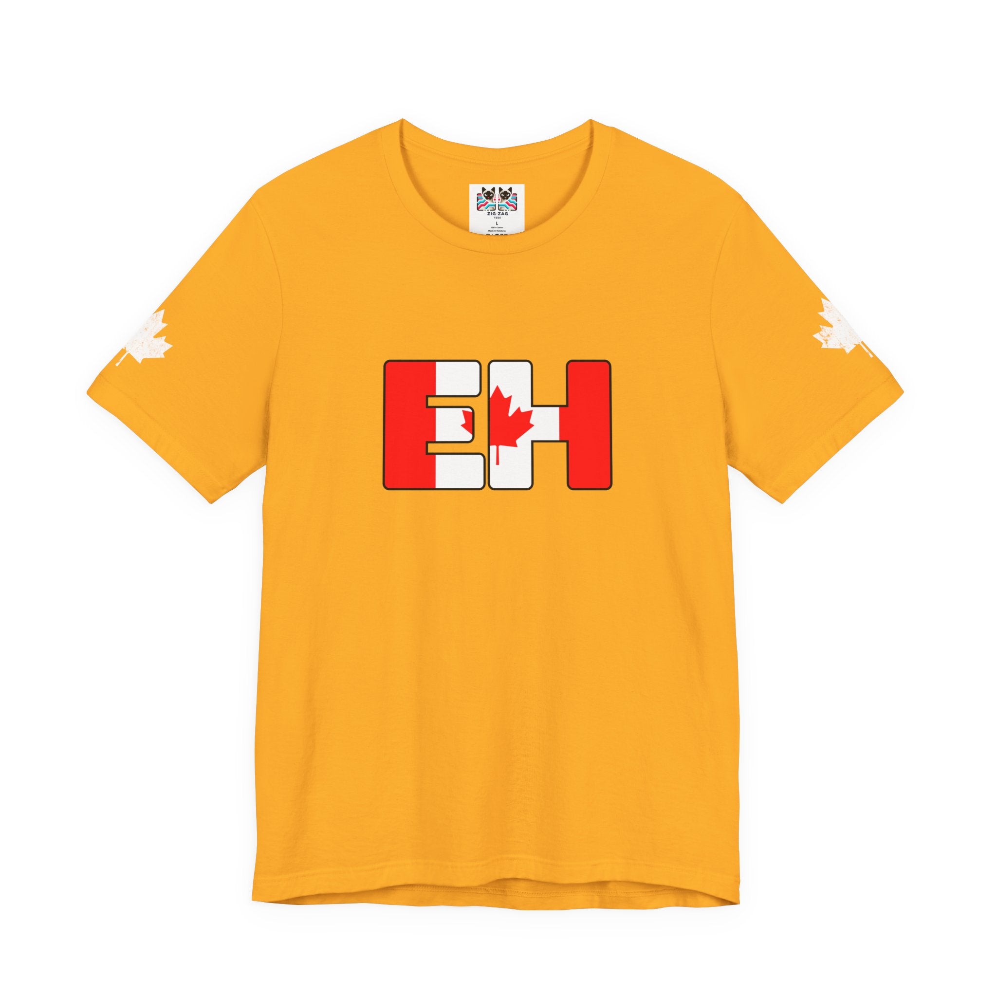 Canada EH Flag Maple Sleeve T-Shirt