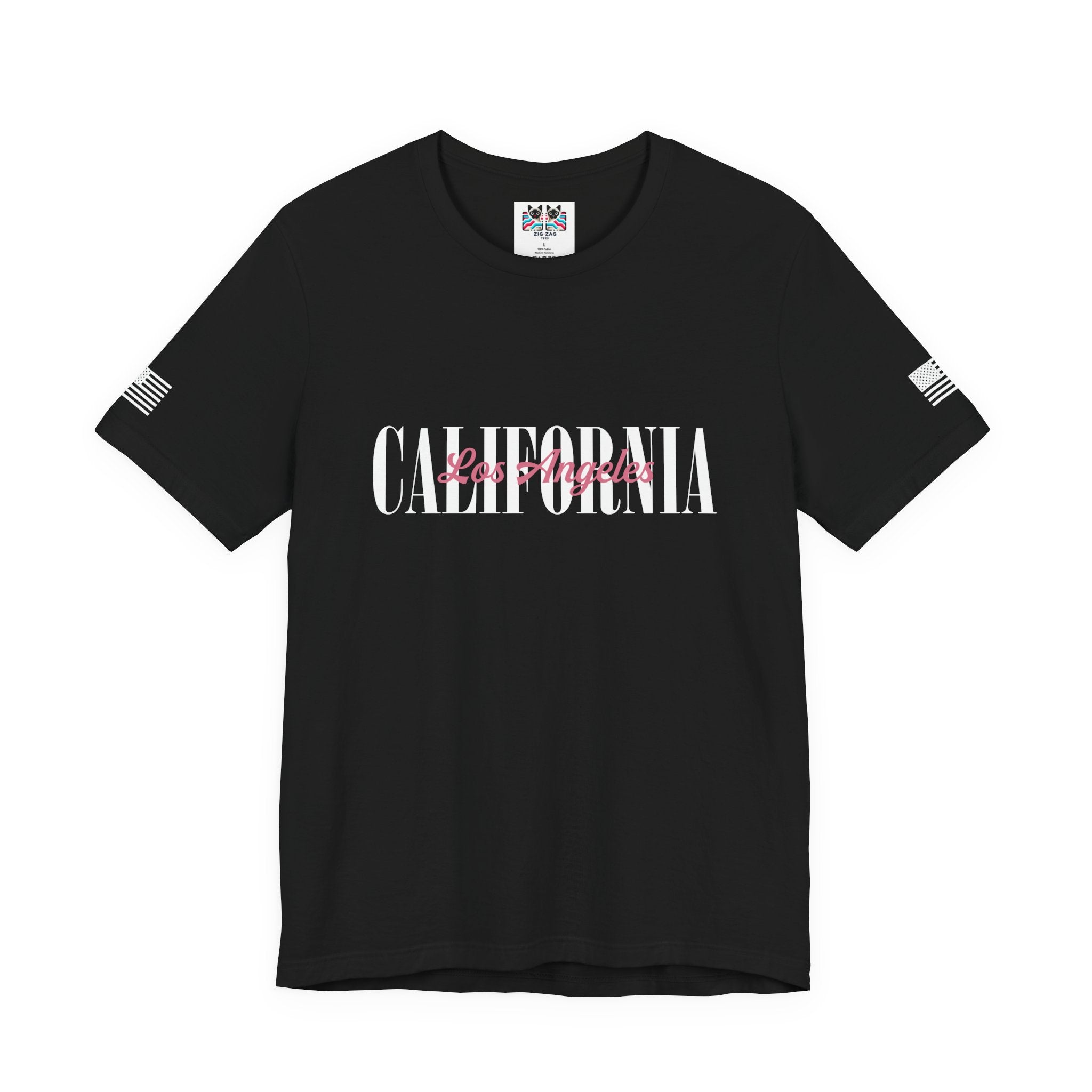 Los Angeles California Since 1850 Retro Palm Tee – Warm Sunset Square Graphic Shirt