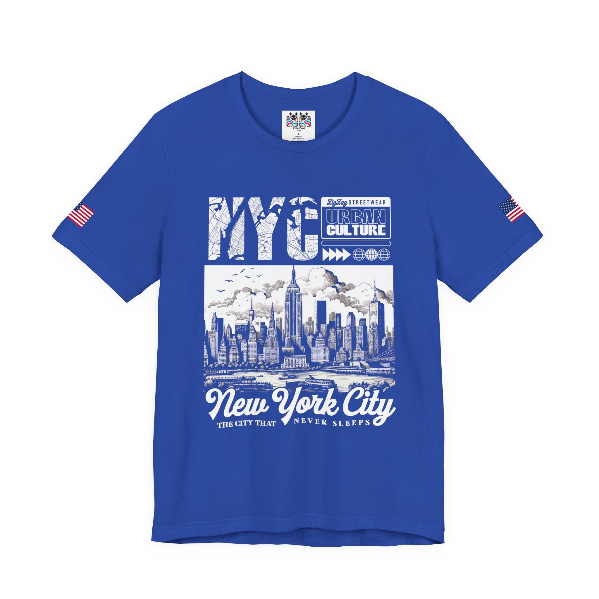 NYC New York City Skyline T-Shirt - Urban Culture Typography Graphic Street Design