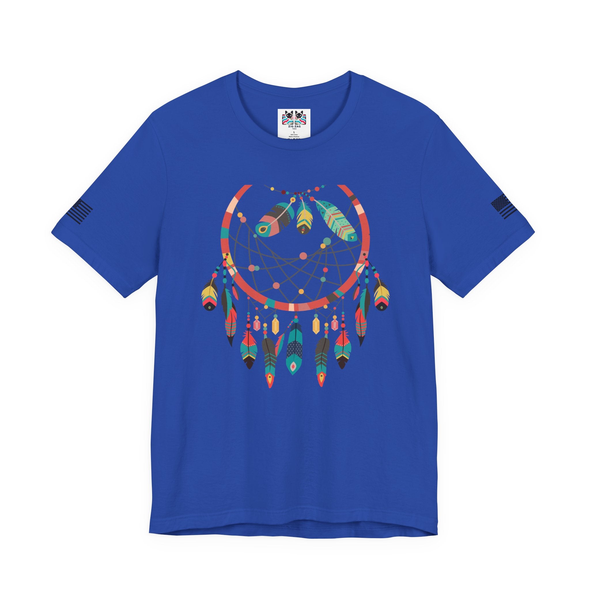 Dream Catcher T-Shirt – Colorful Boho Feathers Native American Inspired Graphic Tee