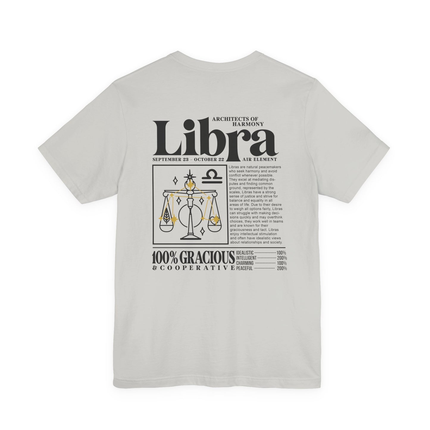 Libra Zodiac T-Shirt – Architects of Harmony Air Element