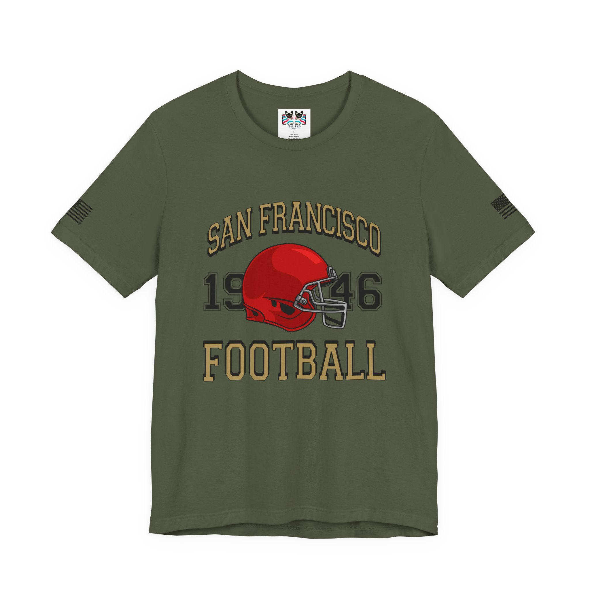 San Francisco Football T-Shirt, EST 1946 Collegiate Helmet Tee, SF Bay Area Football Fan Shirt, Retro Football Gift, Unisex