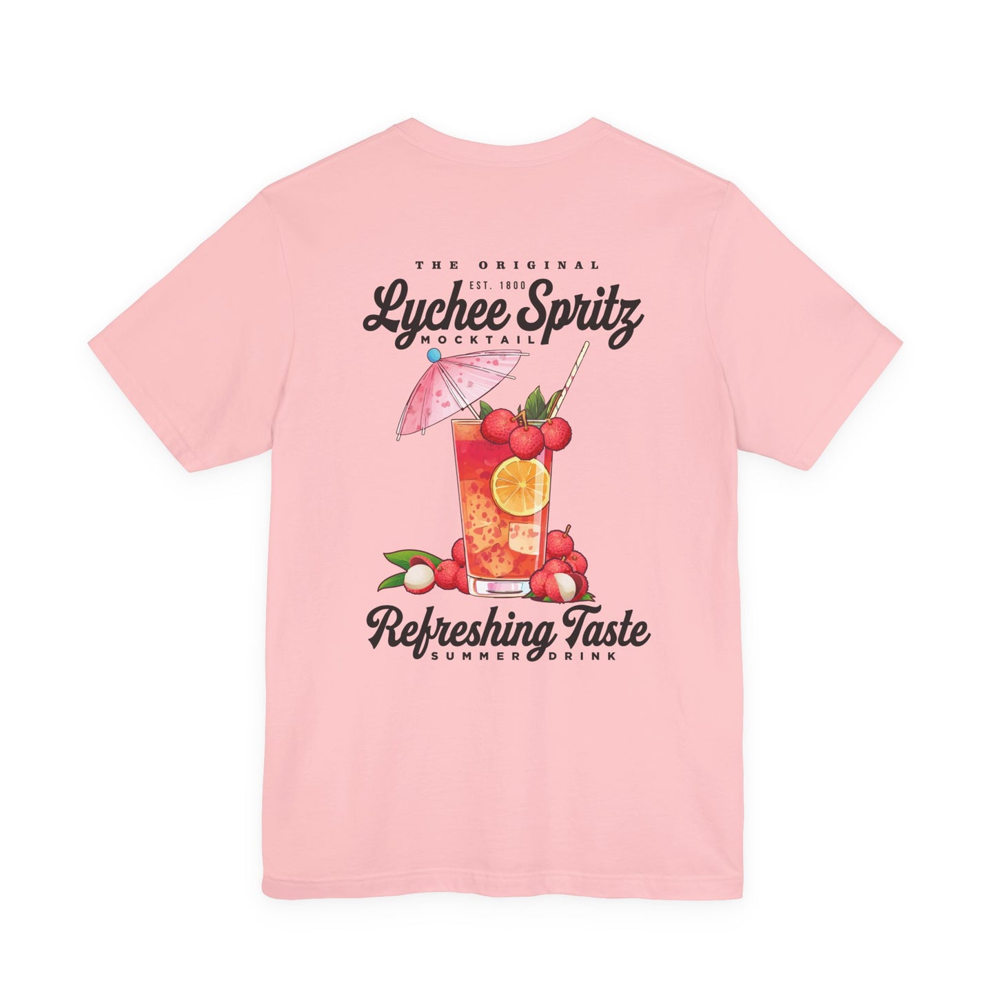 Lychee Spritz Mocktail T-Shirt – Featuring Refreshing Summer Drink Graphic