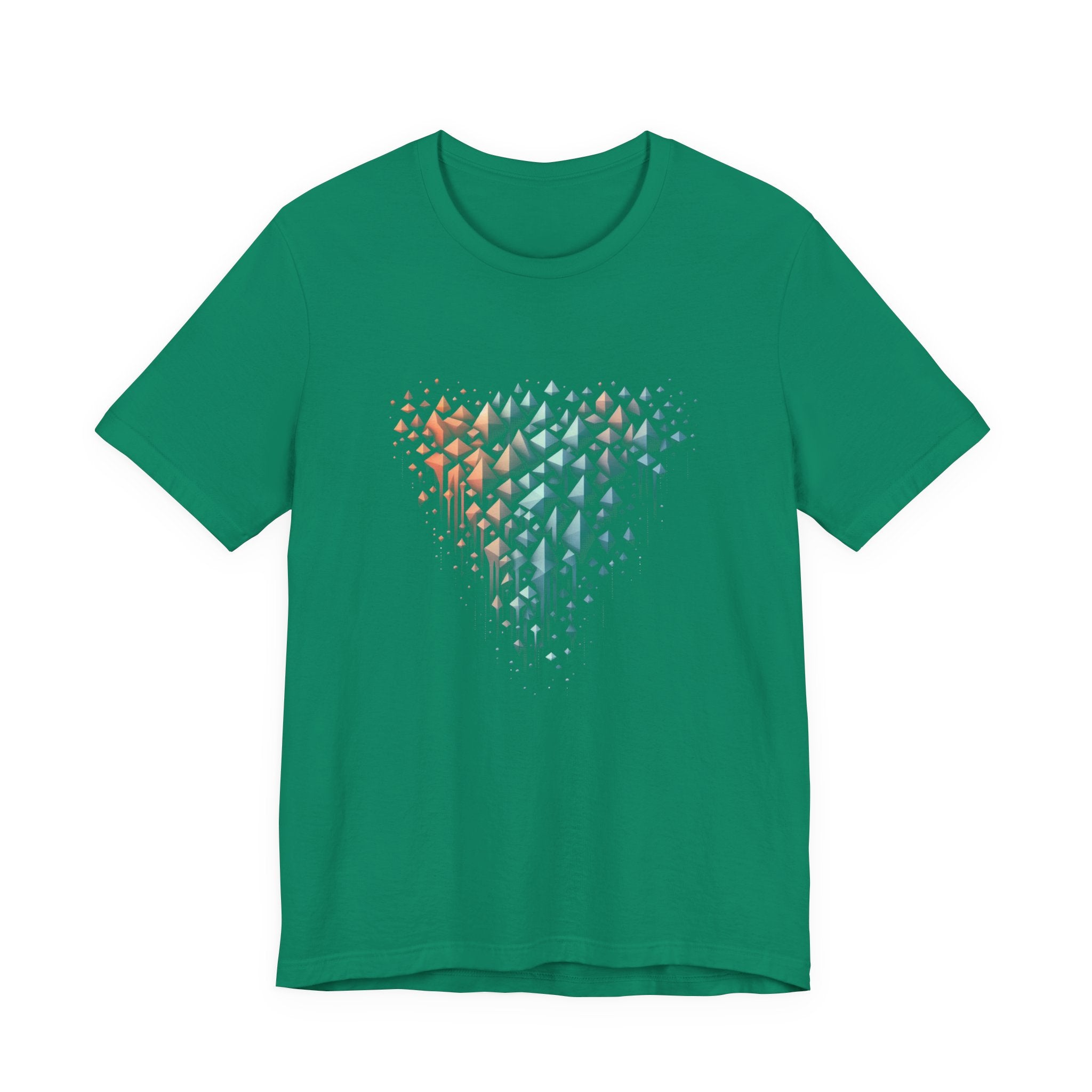 Triangle Cascade – Abstract Pyramid Alignment Graphic T-Shirt