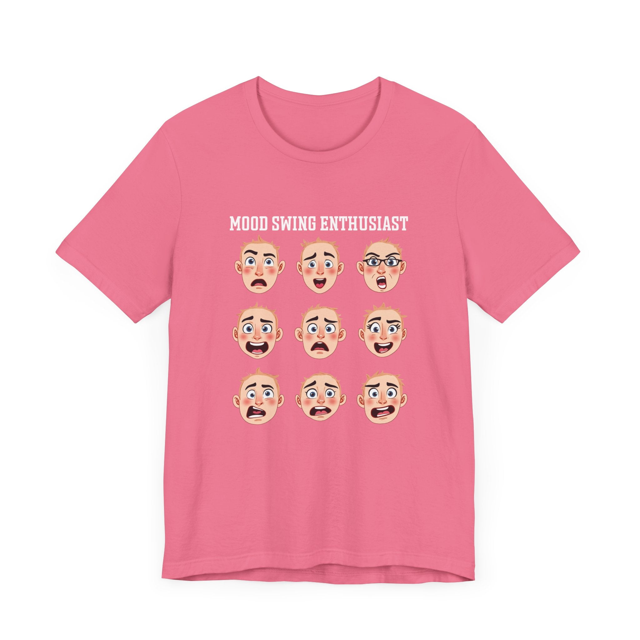 Mood Swing Enthusiast – Grid of Nine Expressive Faces Graphic T-Shirt