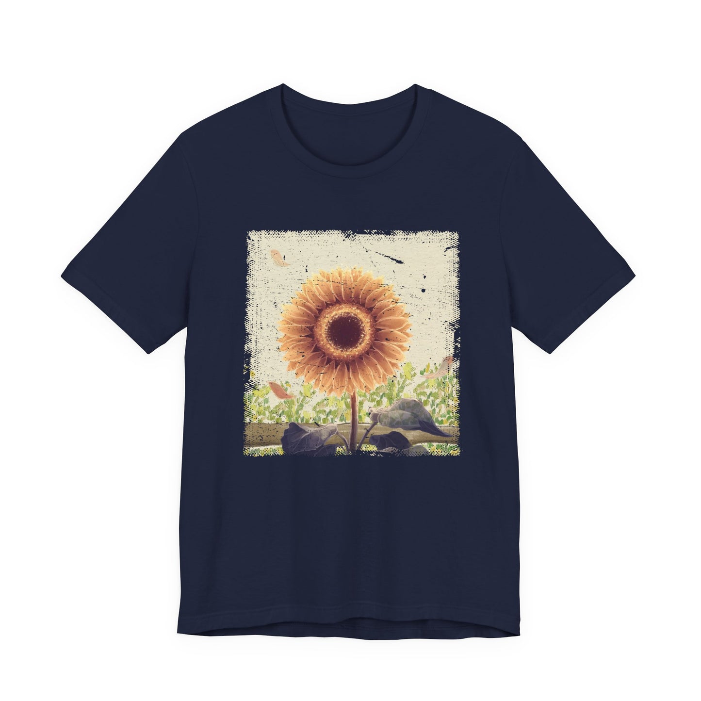 Bloom & Glow – Large Sunflower Painting Graphic T-Shirt