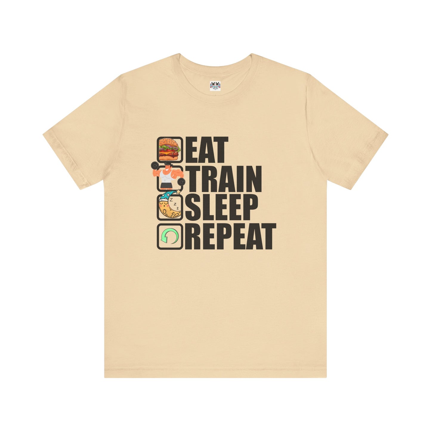 Eat Train Sleep Repeat Fitness Gym Motivation Lifestyle T-Shirt