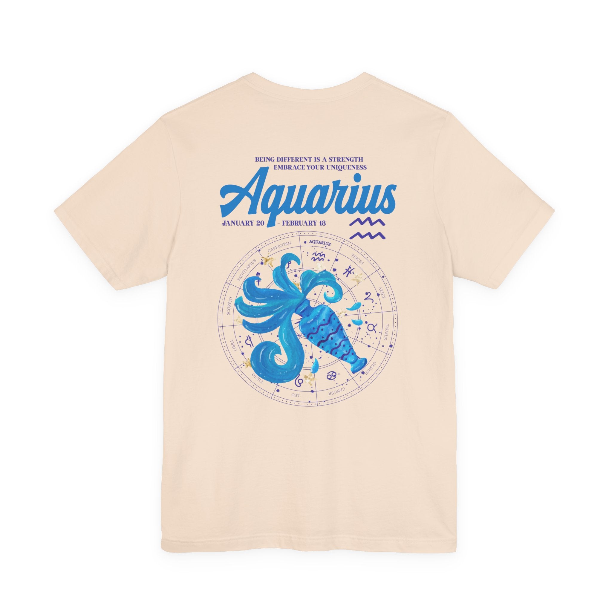 Aquarius Zodiac T-Shirt – Embrace Your Uniqueness Zodiac Wheel