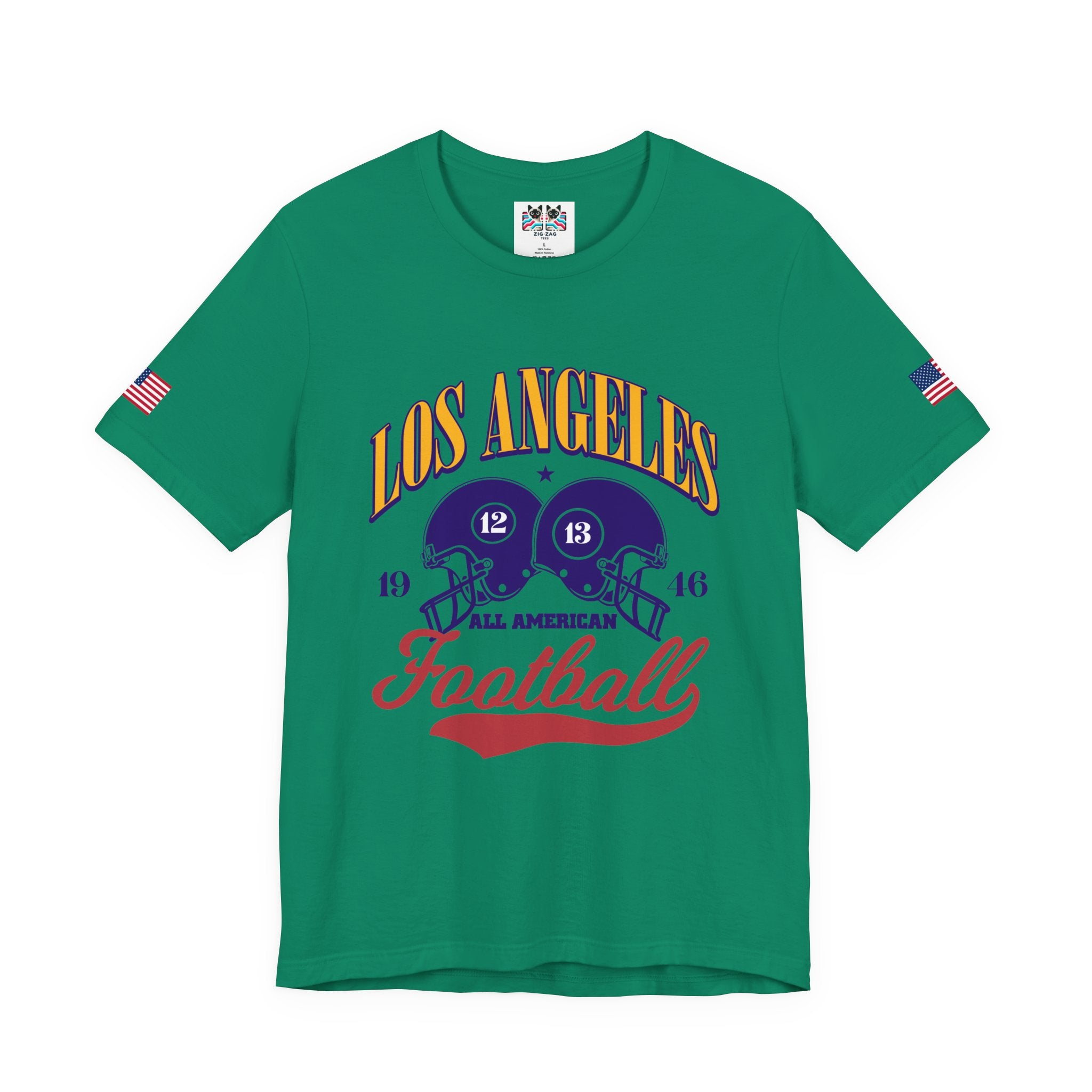 Los Angeles All American Football T-Shirt – Vintage 1946 Helmets Collegiate Graphic Tee