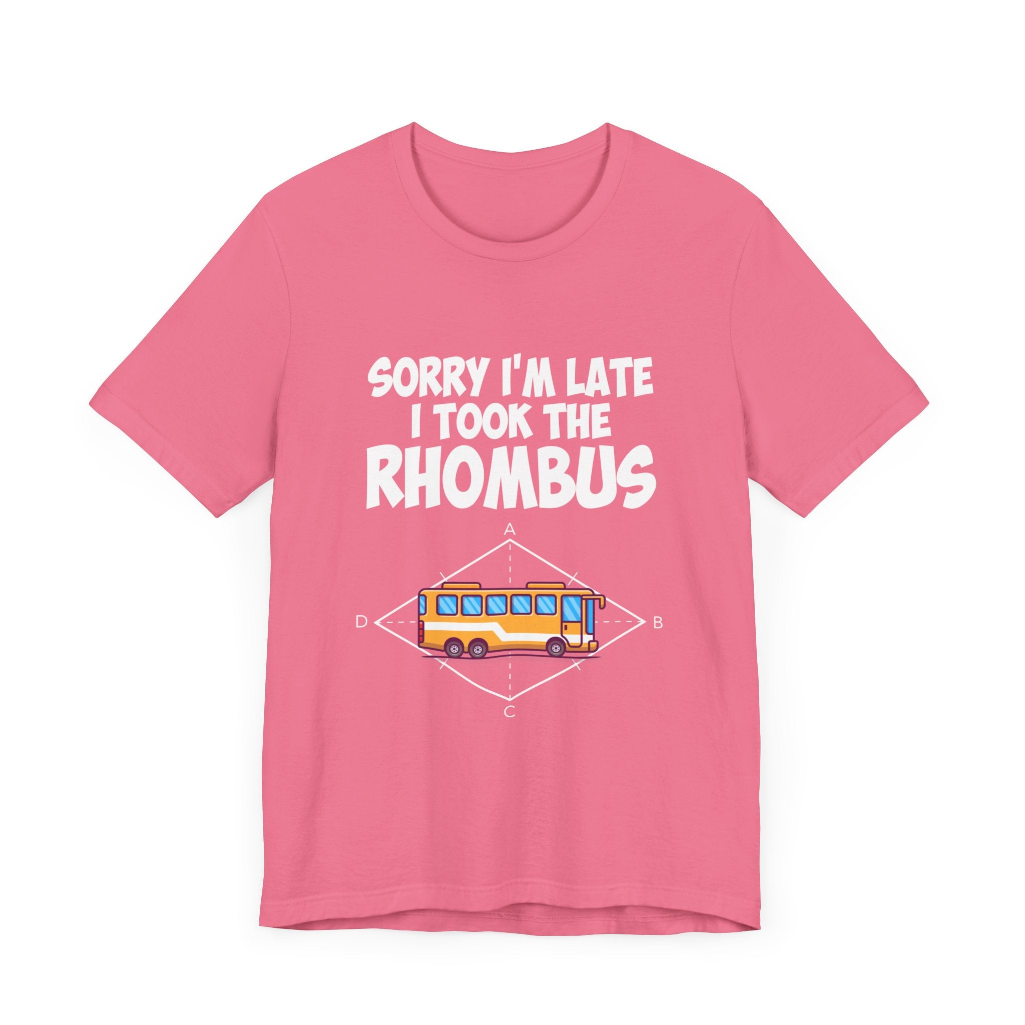 Math Joke Shirt – I Took the Rhombus Geometry Bus Graphic