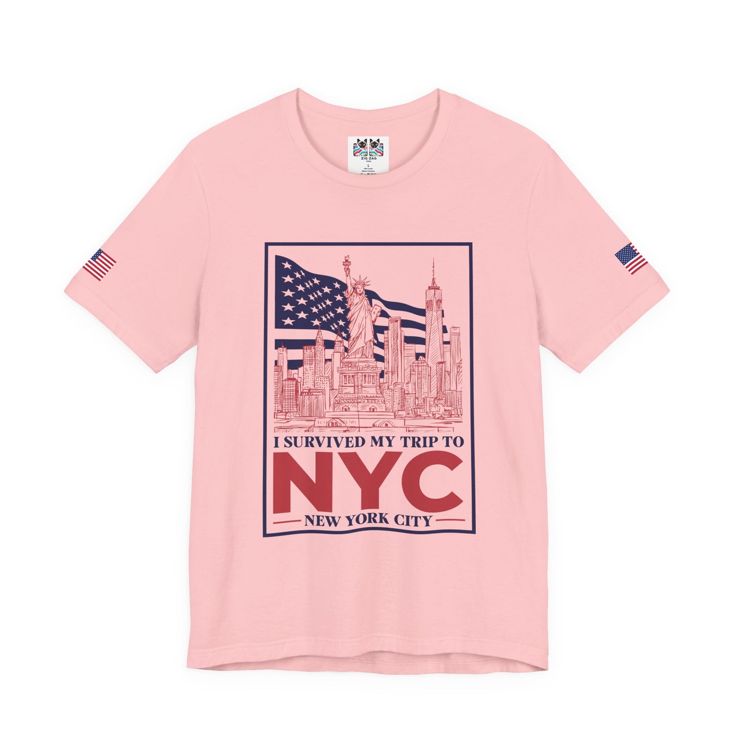 I Survived My Trip to NYC T-Shirt - Funny New York City Skyline Souvenir Design