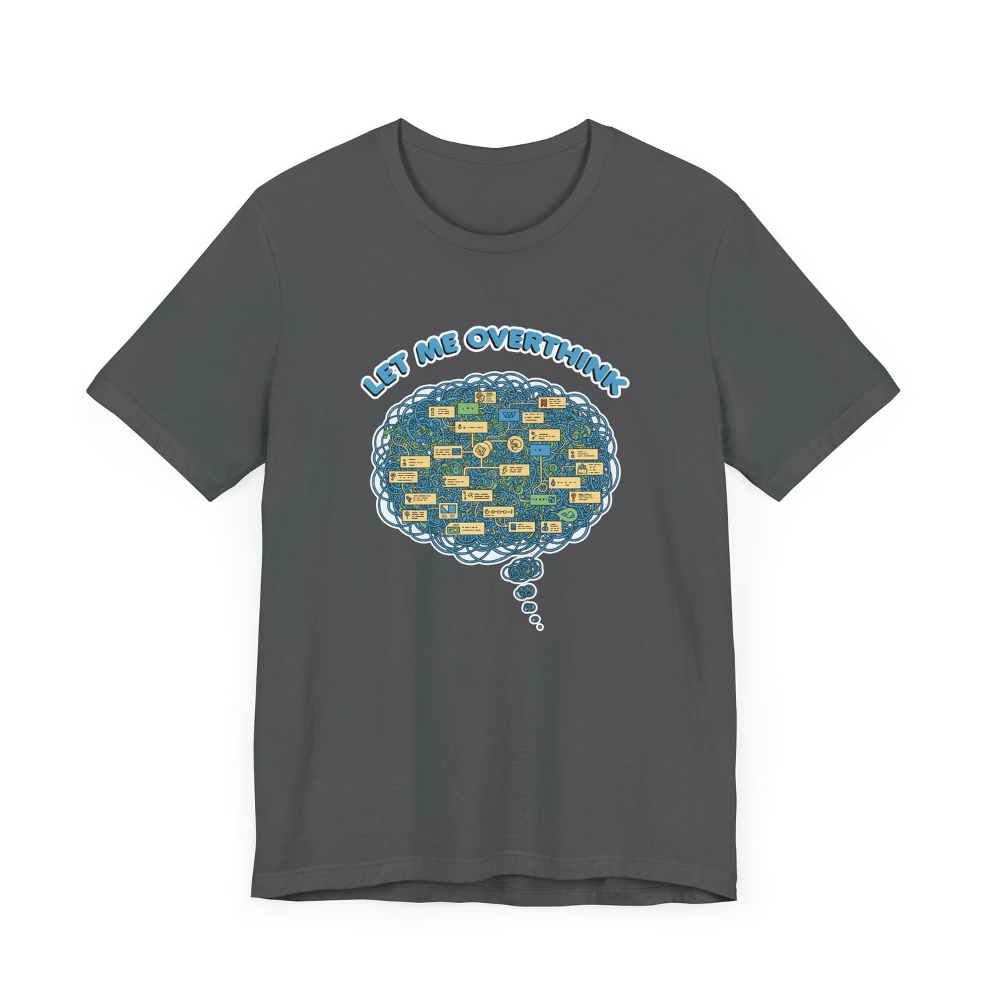 Let Me Overthink This Tee, Funny Anxiety Shirt, Spiraling Thoughts Graphic Tee, Relatable Mental Loop Top, Introvert Humor Gift