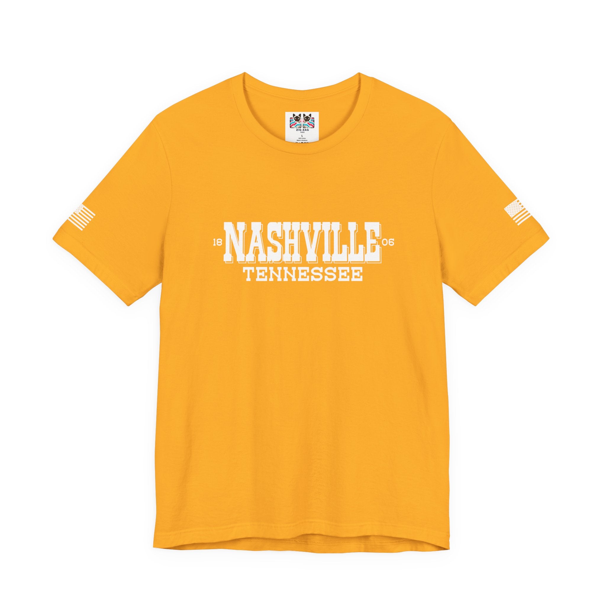 Nashville Tennessee 1806 T-Shirt – Bold Collegiate Varsity Typography Graphic Tee