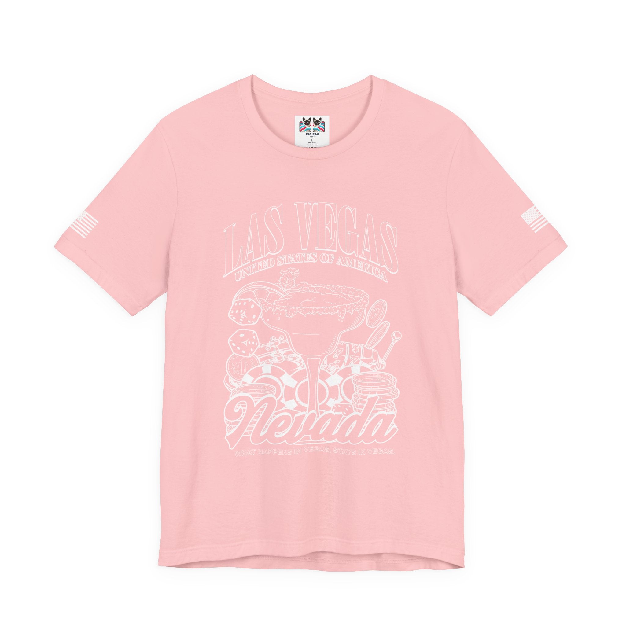 Las Vegas Nevada USA T-Shirt – Casino Cocktail Dice Chips Graphic Tee