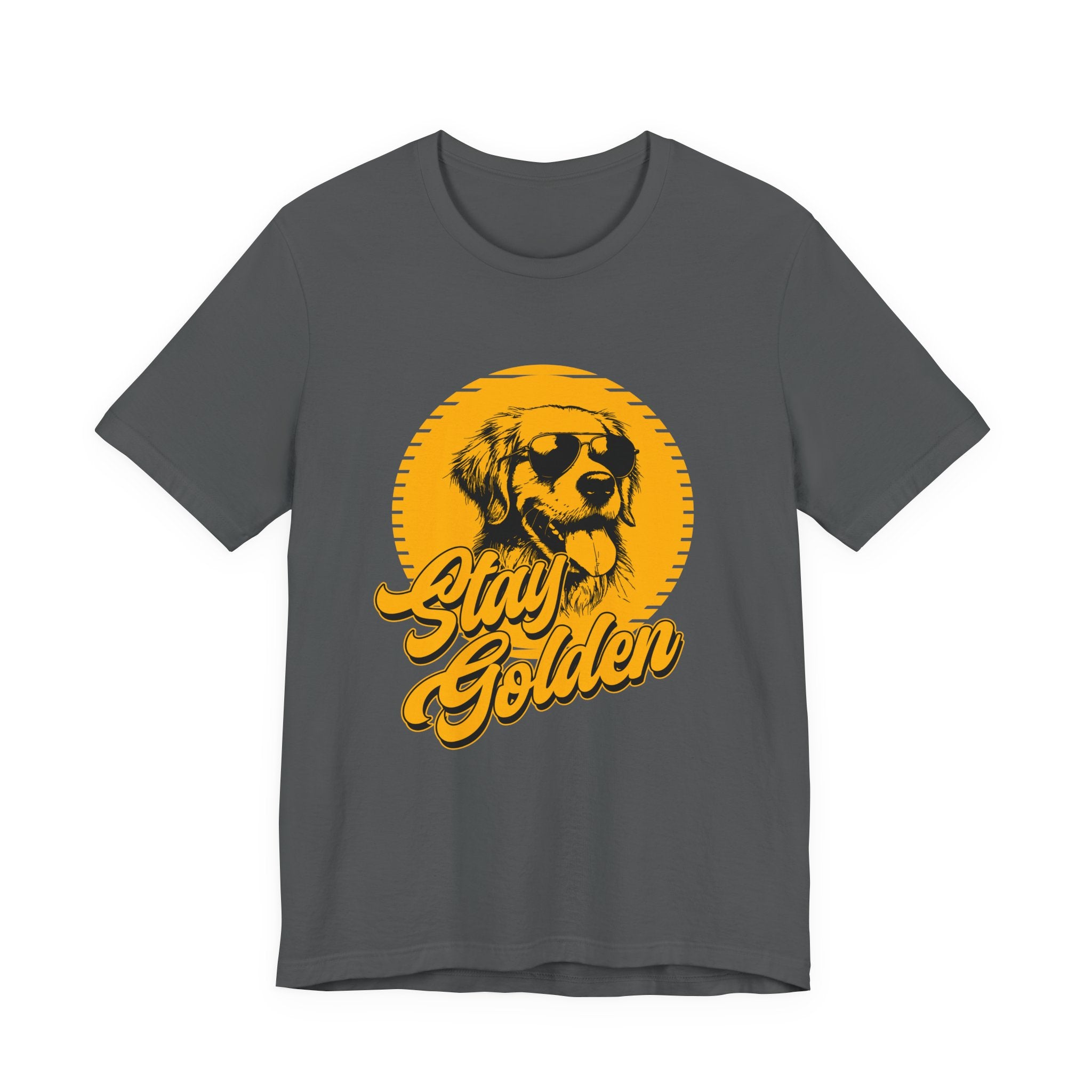Stay Golden T-Shirt – Cool Golden Retriever with Sunglasses Graphic Tee