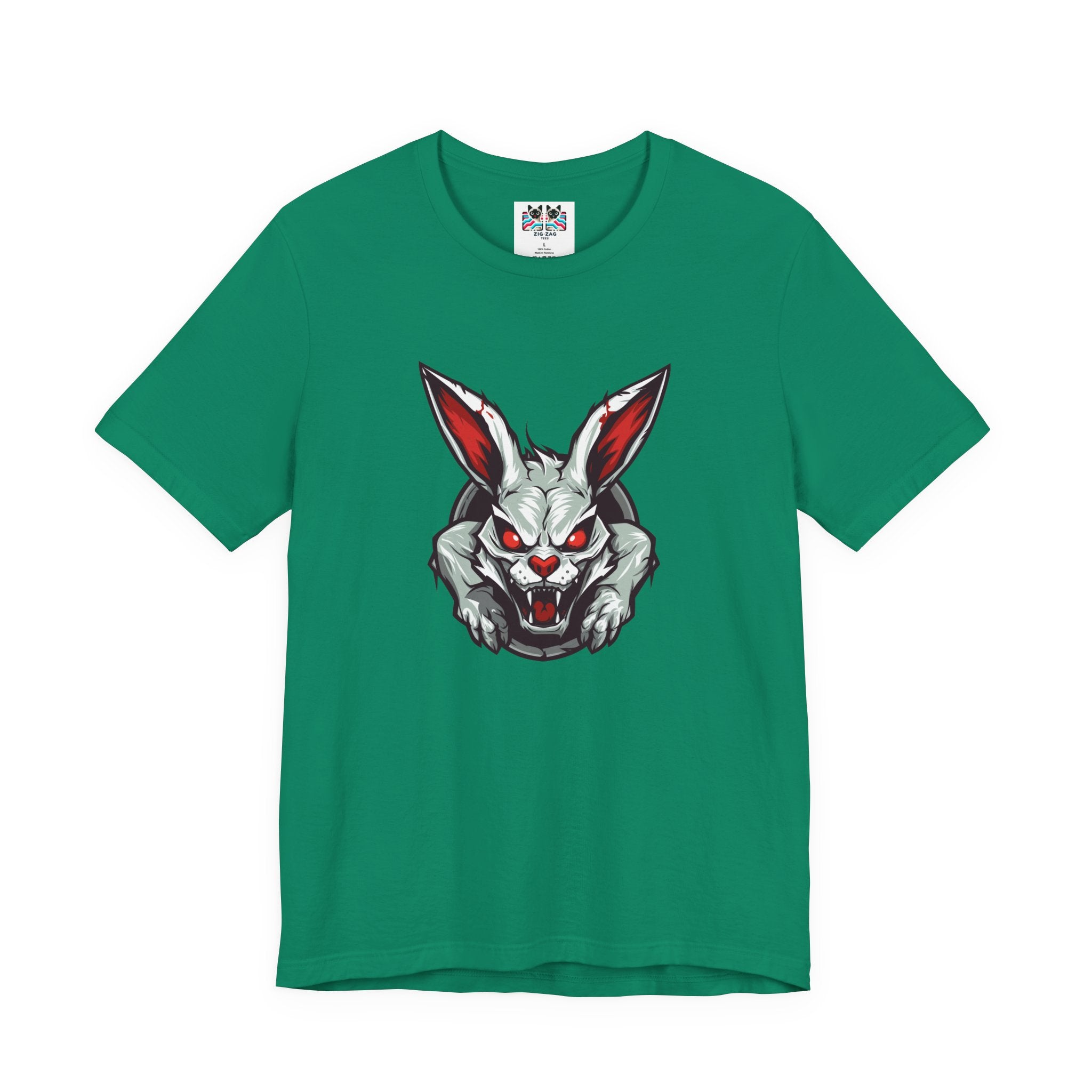 Evil Rabbit and Haunted Full Moon Halloween T-Shirt
