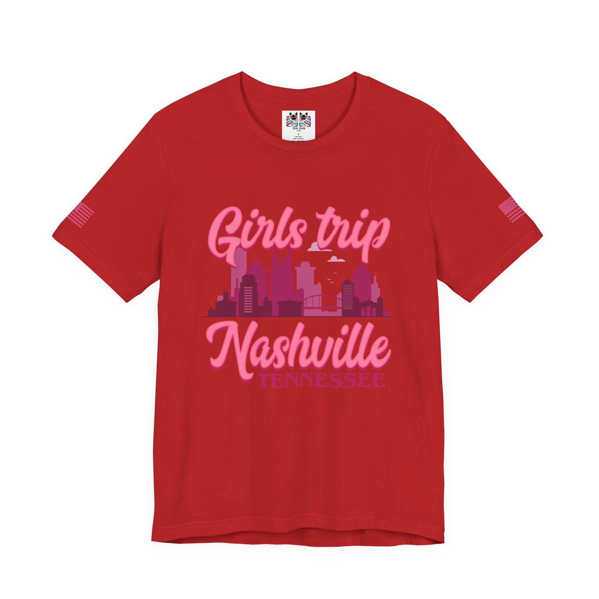 Girls Trip Nashville Tennessee T-Shirt – Retro Script Skyline Graphic Tee