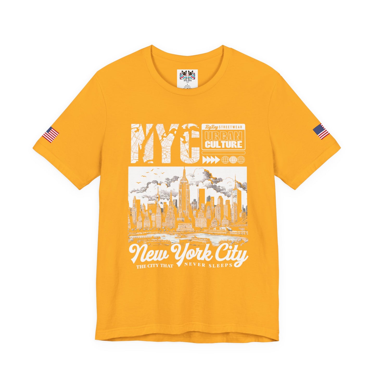 NYC New York City Skyline T-Shirt - Urban Culture Typography Graphic Street Design