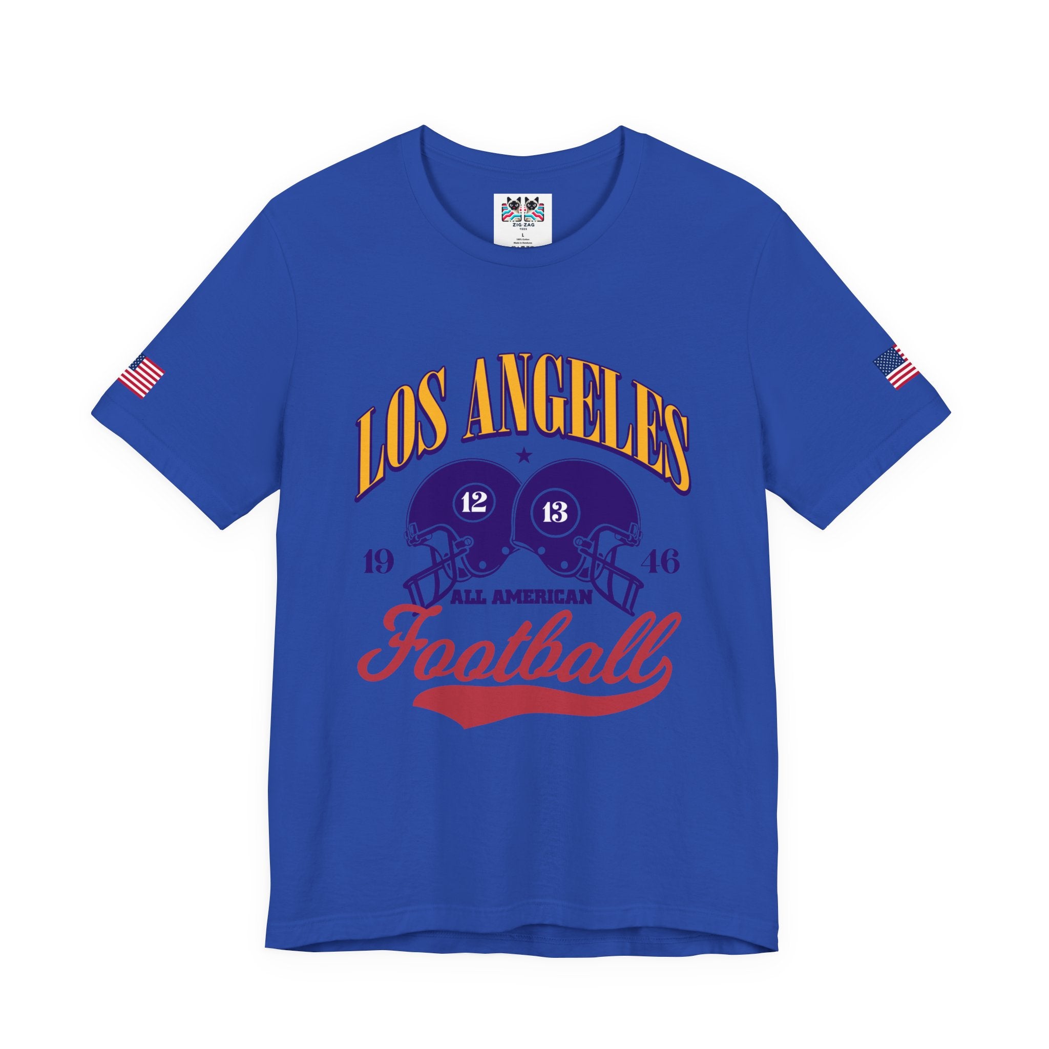 Los Angeles All American Football T-Shirt – Vintage 1946 Helmets Collegiate Graphic Tee