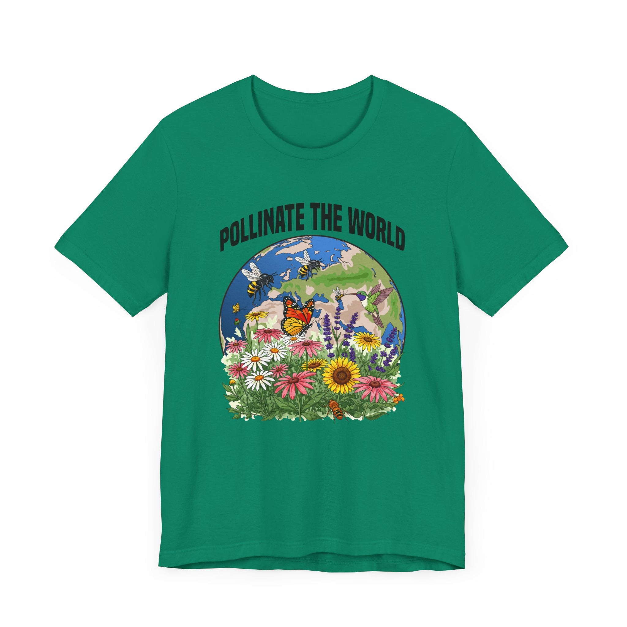 Nature’s MVP Pollinators Tee, Bee and Butterfly Shirt, Eco Awareness Graphic Tee, Garden Life Top, Wildlife Hero Gift