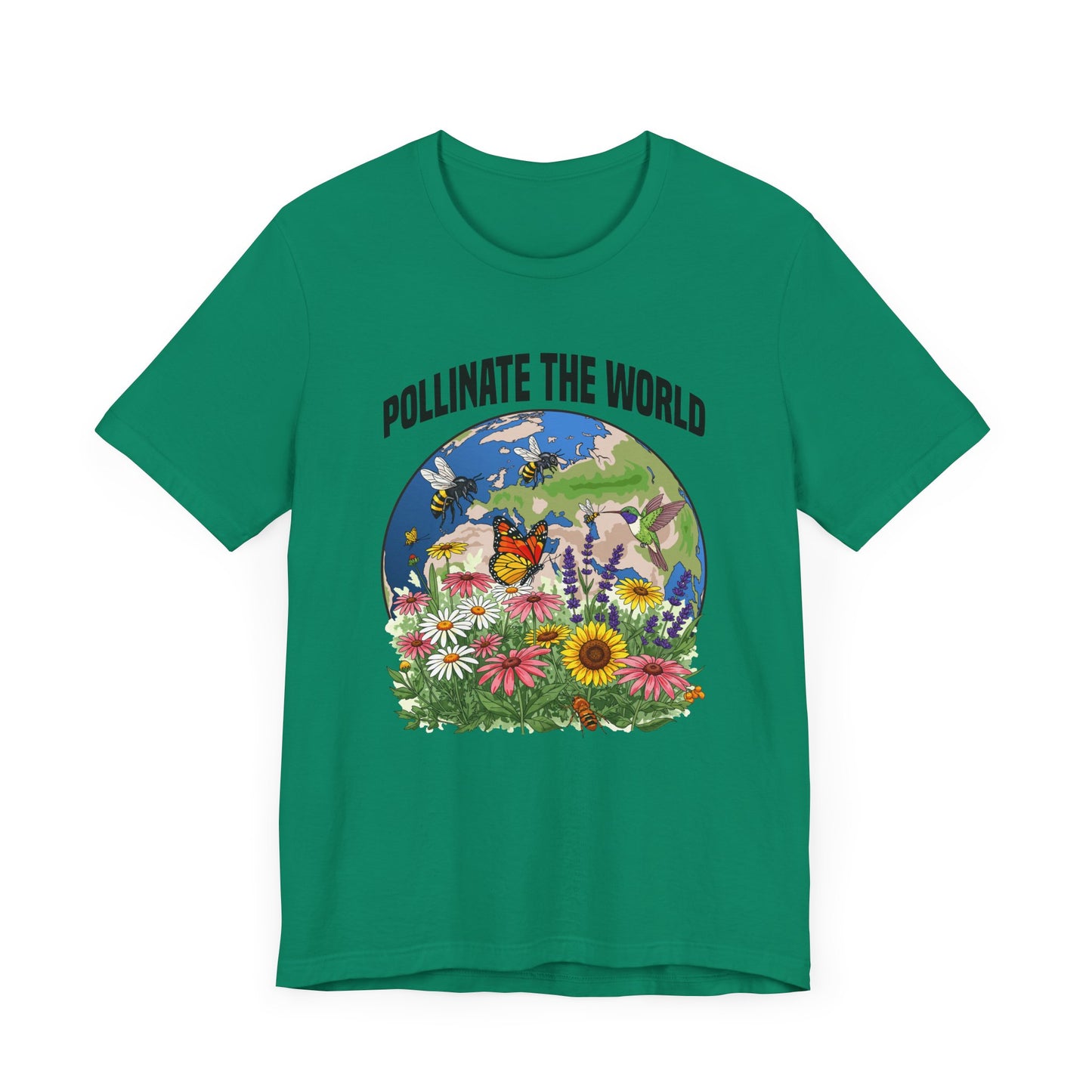 Nature’s MVP Pollinators Tee, Bee and Butterfly Shirt, Eco Awareness Graphic Tee, Garden Life Top, Wildlife Hero Gift