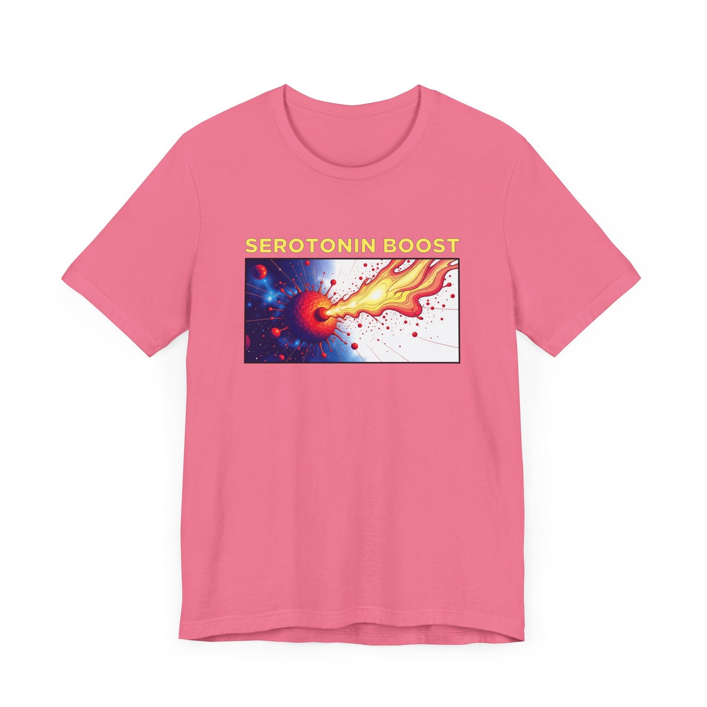 Serotonin Boost Shirt Mental Health Awareness Tee Featuring a Happy Brain and Positive Vibe for Science Lovers and Joy Seekers