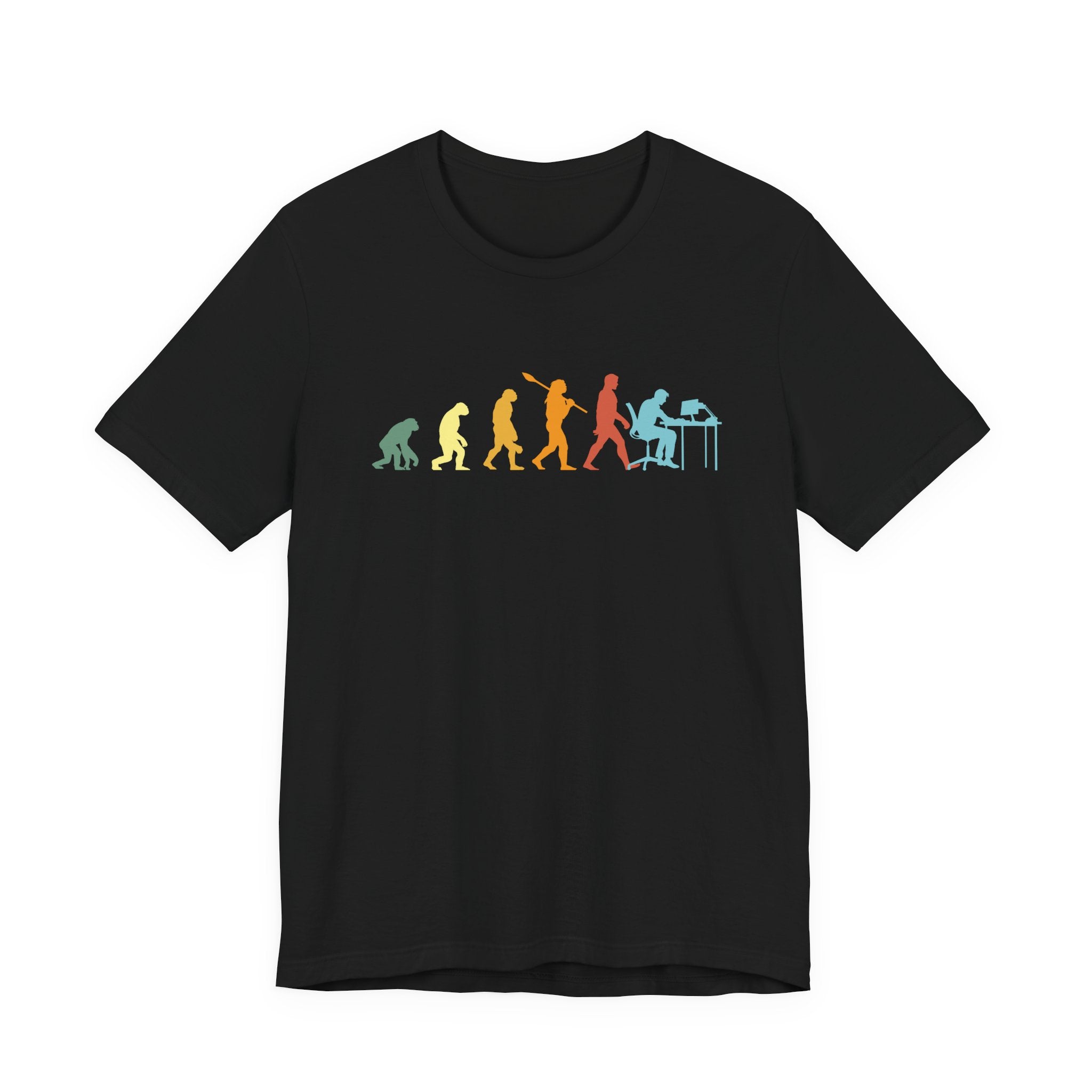 Evolution of Man to Computer User T-Shirt