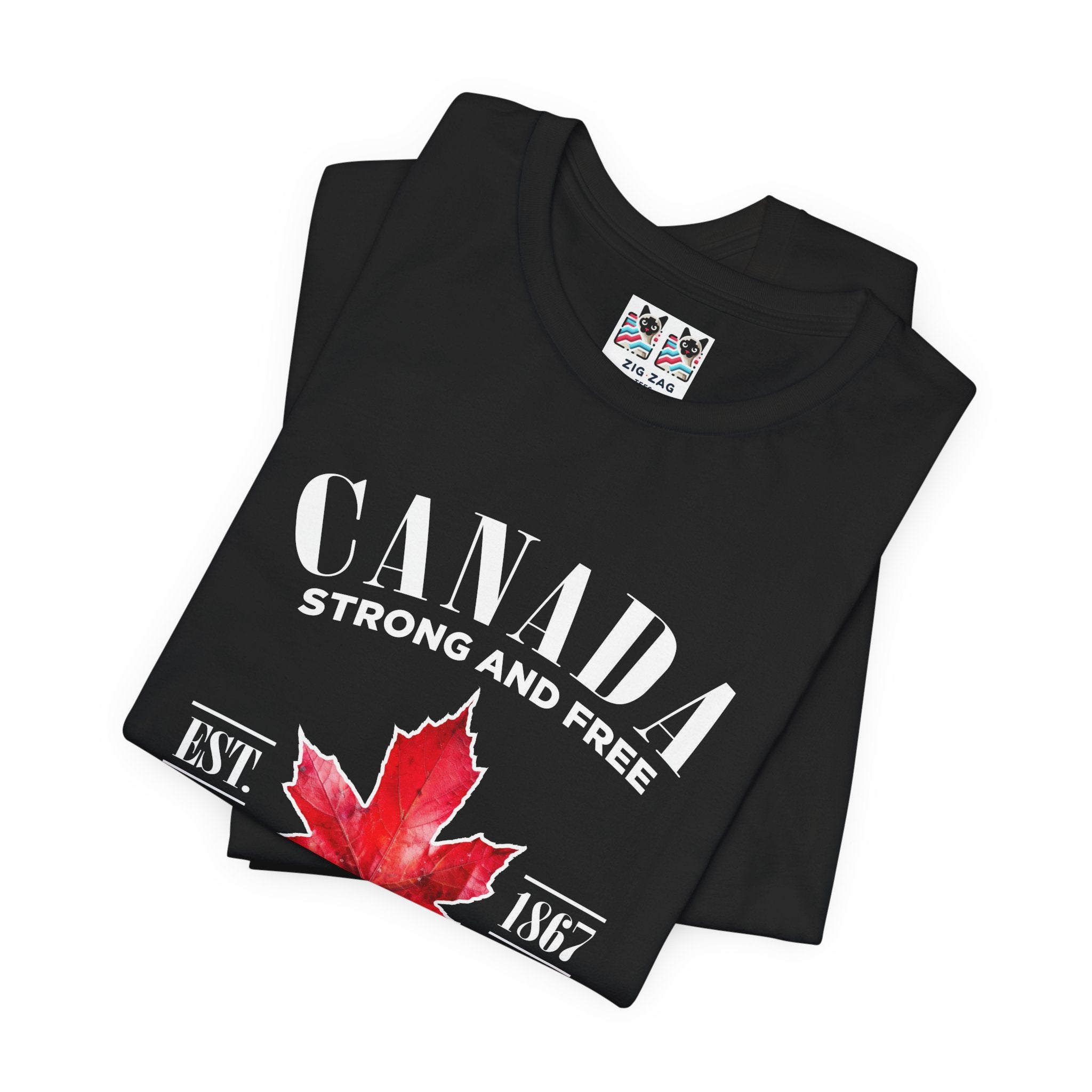 Custom T-Shirt - Canada Strong and Free True Maple Heritage T-Shirt
