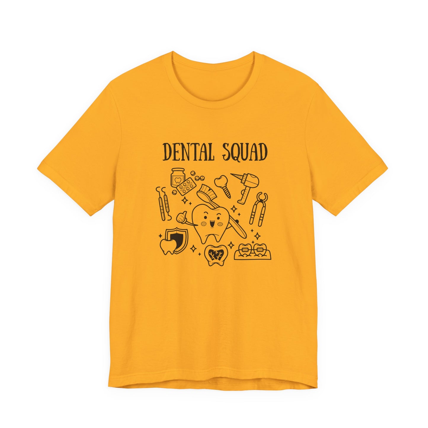 Dental Squad T Shirt Tooth Centered with Dental Tools and Brush