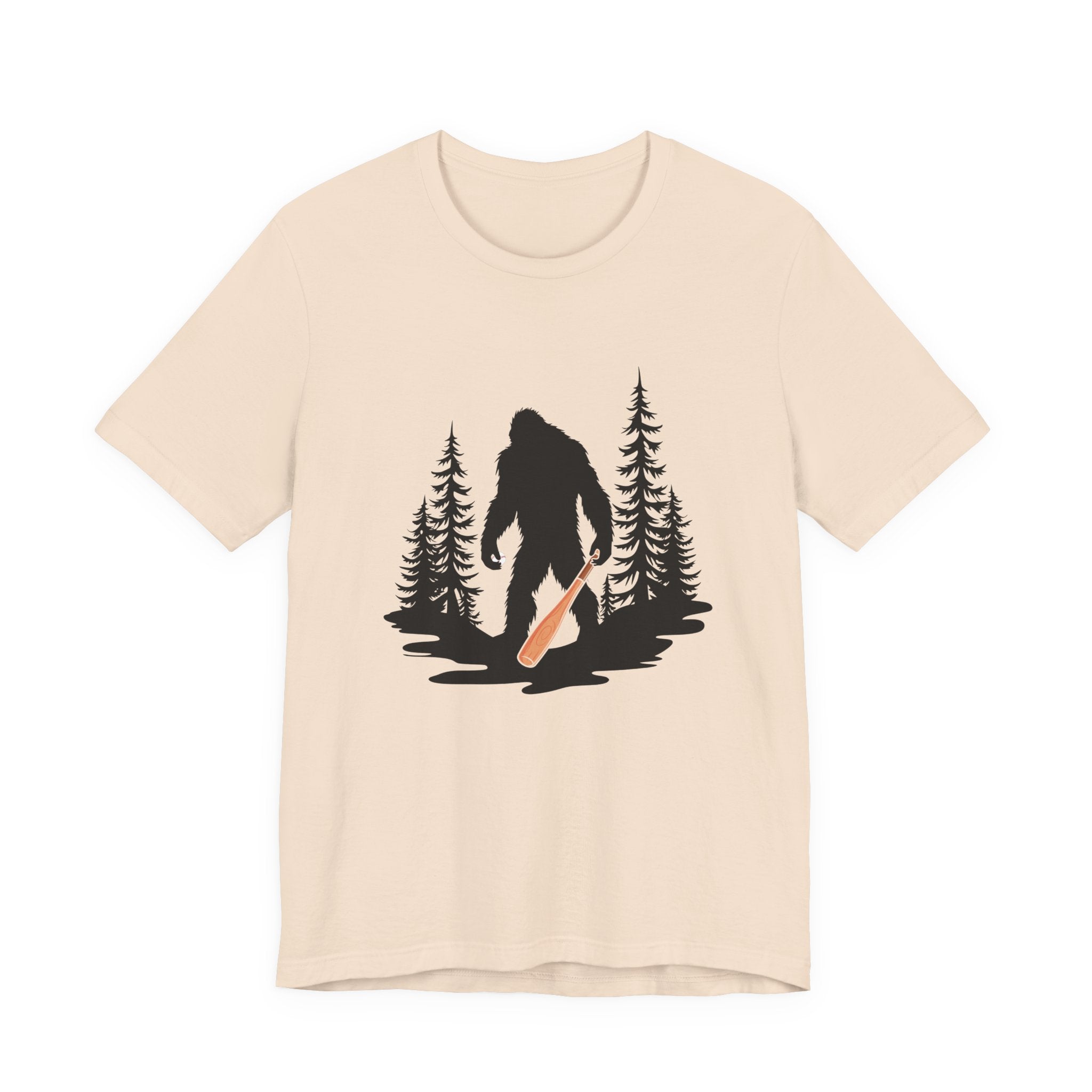 Big Foot Baseball Forest Adventure Tshirt Cryptid Sports Fan Design