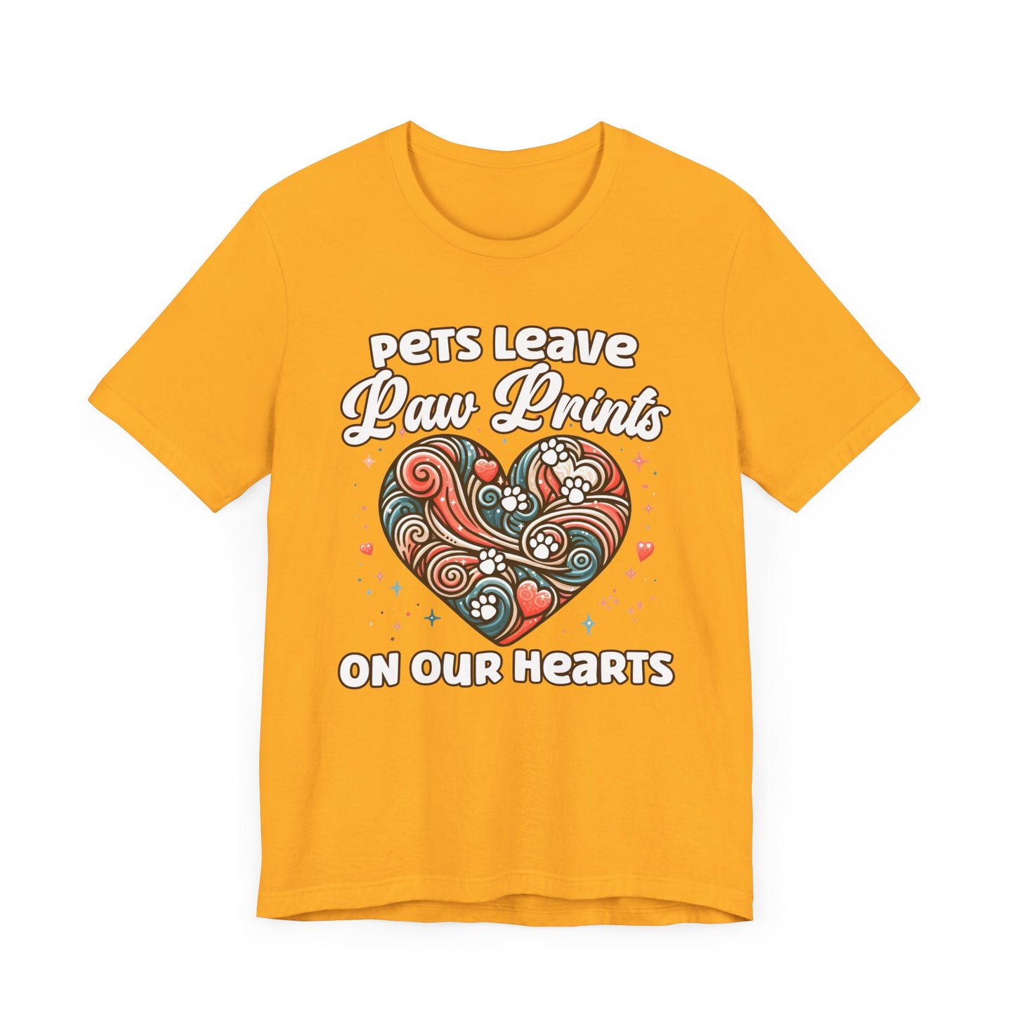 Pets Leave Paw Prints on Our Hearts | Abstract Heart Graphic T-Shirt