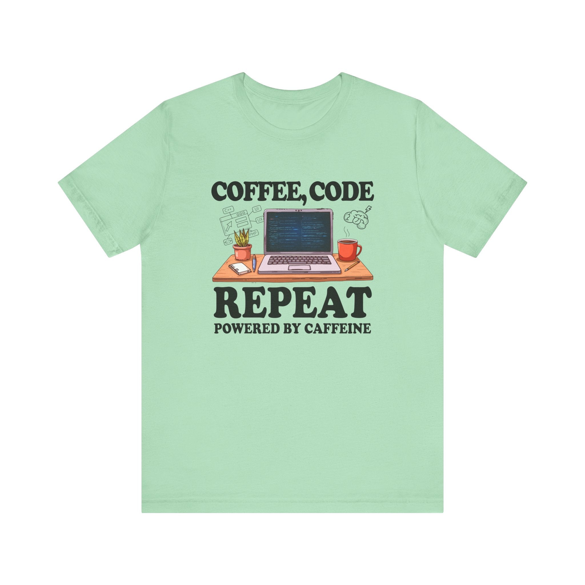 Coffee, Code, Repeat   Official Graphic Statement Tee for Bold Minds, Modern Thinkers, and Everyday Expression Everywhere