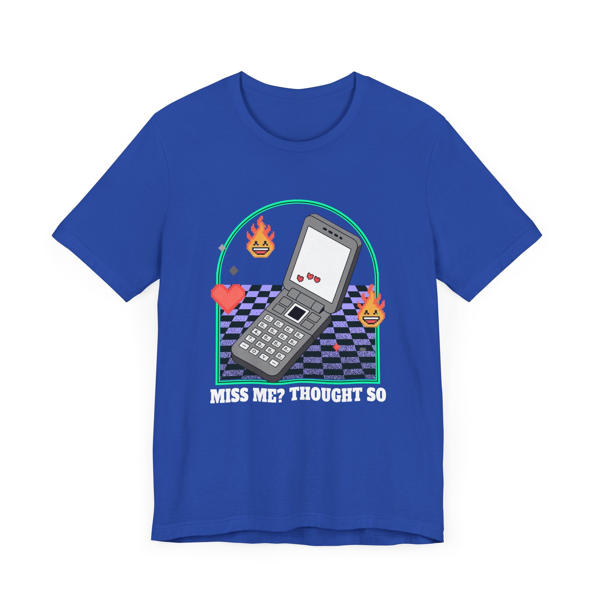 Miss Me? Thought So | Flip Phone & Playful Icons T-Shirt