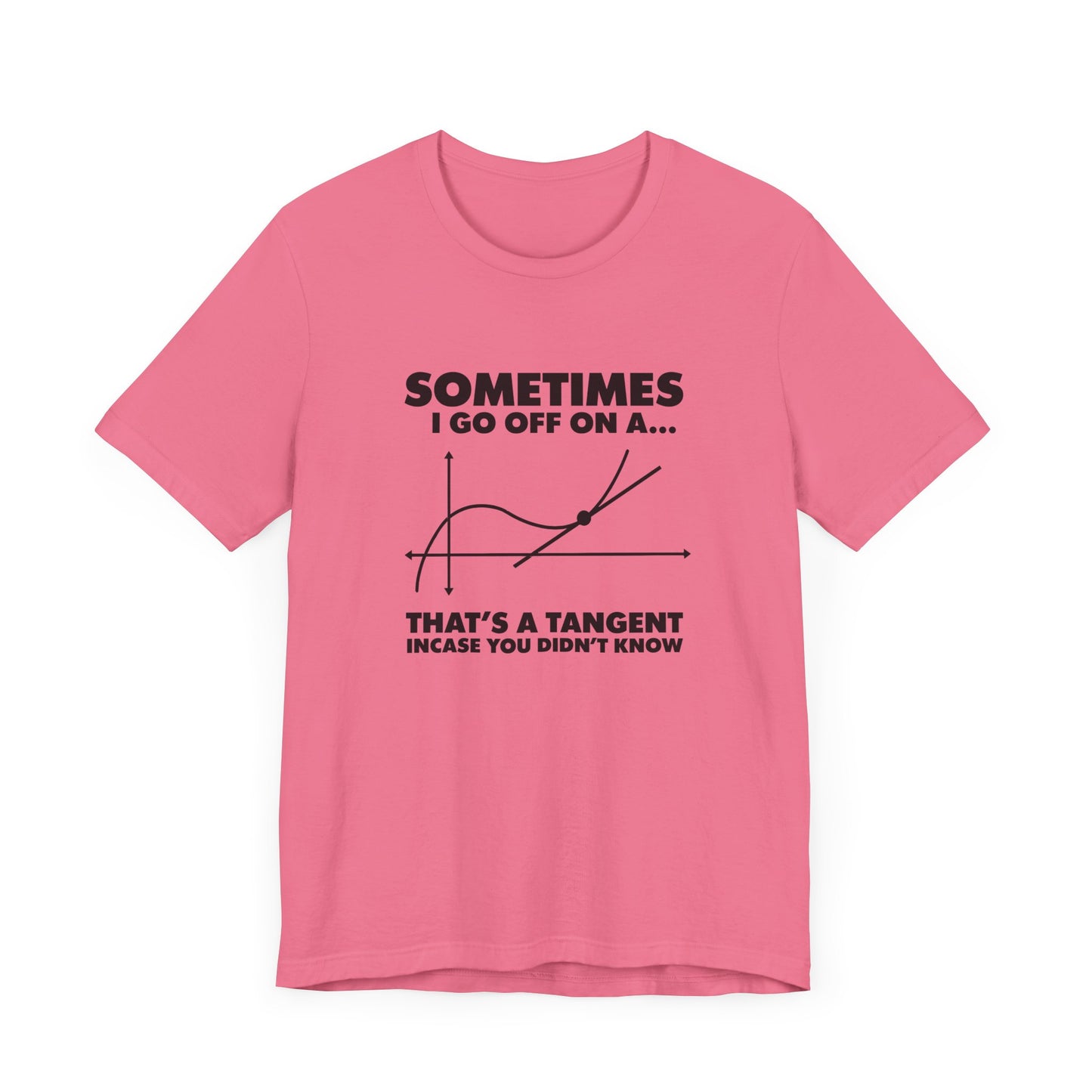 Math Nerd Tee – Tangent Pun with Graph Illustration
