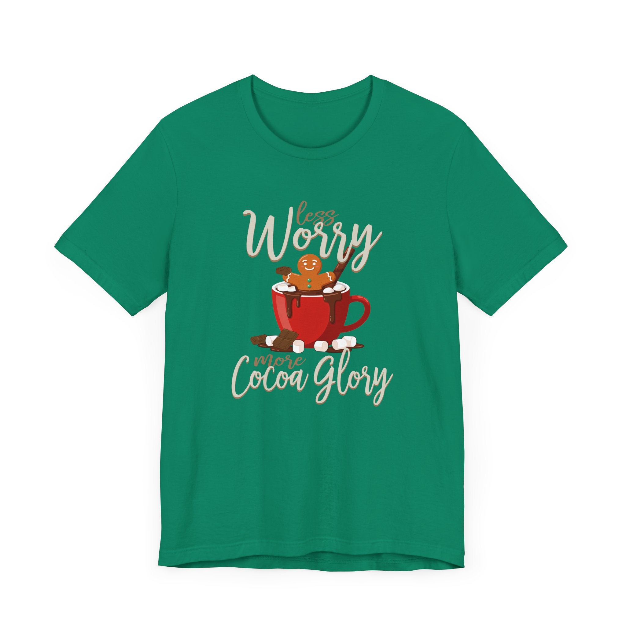 Less Worry More Cocoa Glory Tee, Chocolate Comfort Shirt, Sweet Mood Graphic Tee, Cozy Treat Top, Calm and Cozy Gift