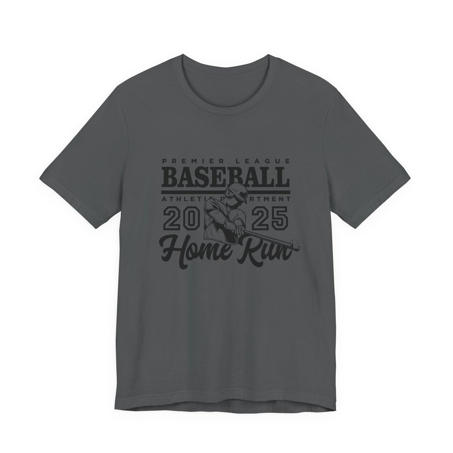 Baseball tshirt - Premier League Basebal l2025 HomeRun Tshirt Baseball Player Graphic with Bold Text Background