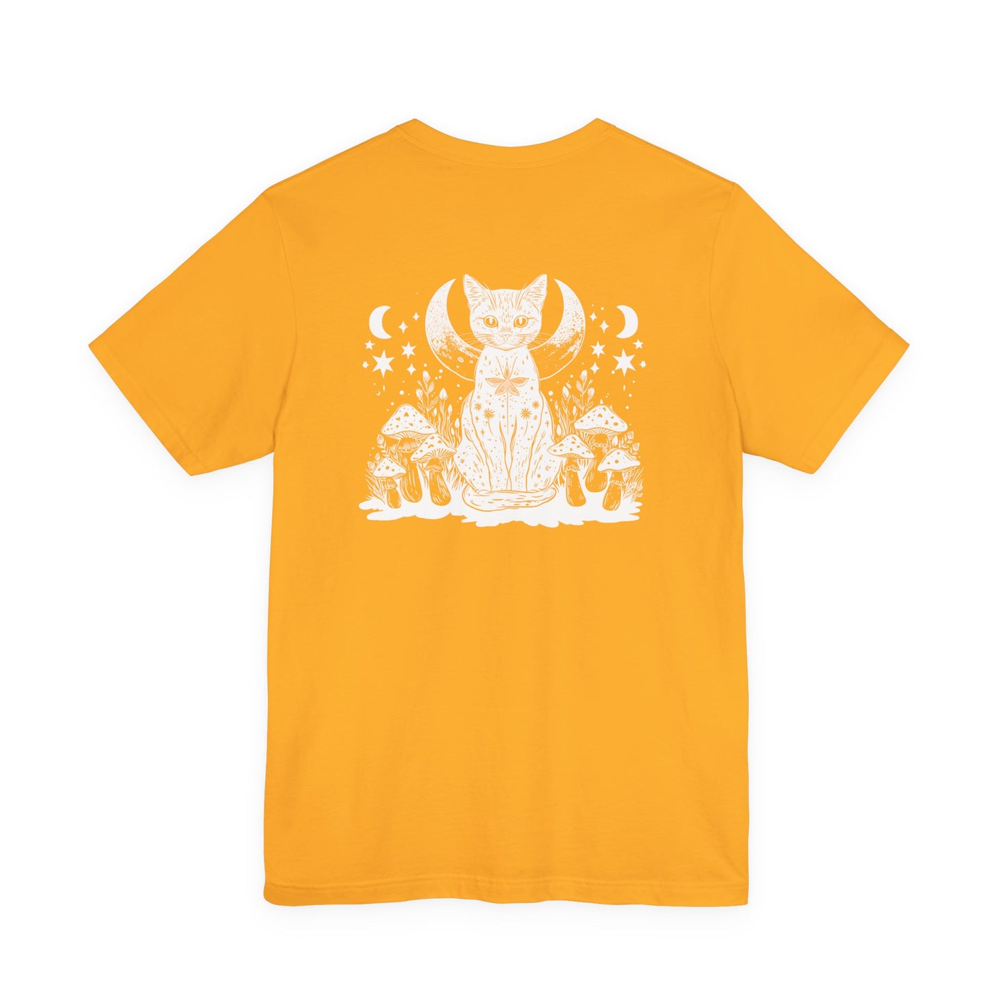 Mystic Moon Cat and Magic Mushrooms T-Shirt