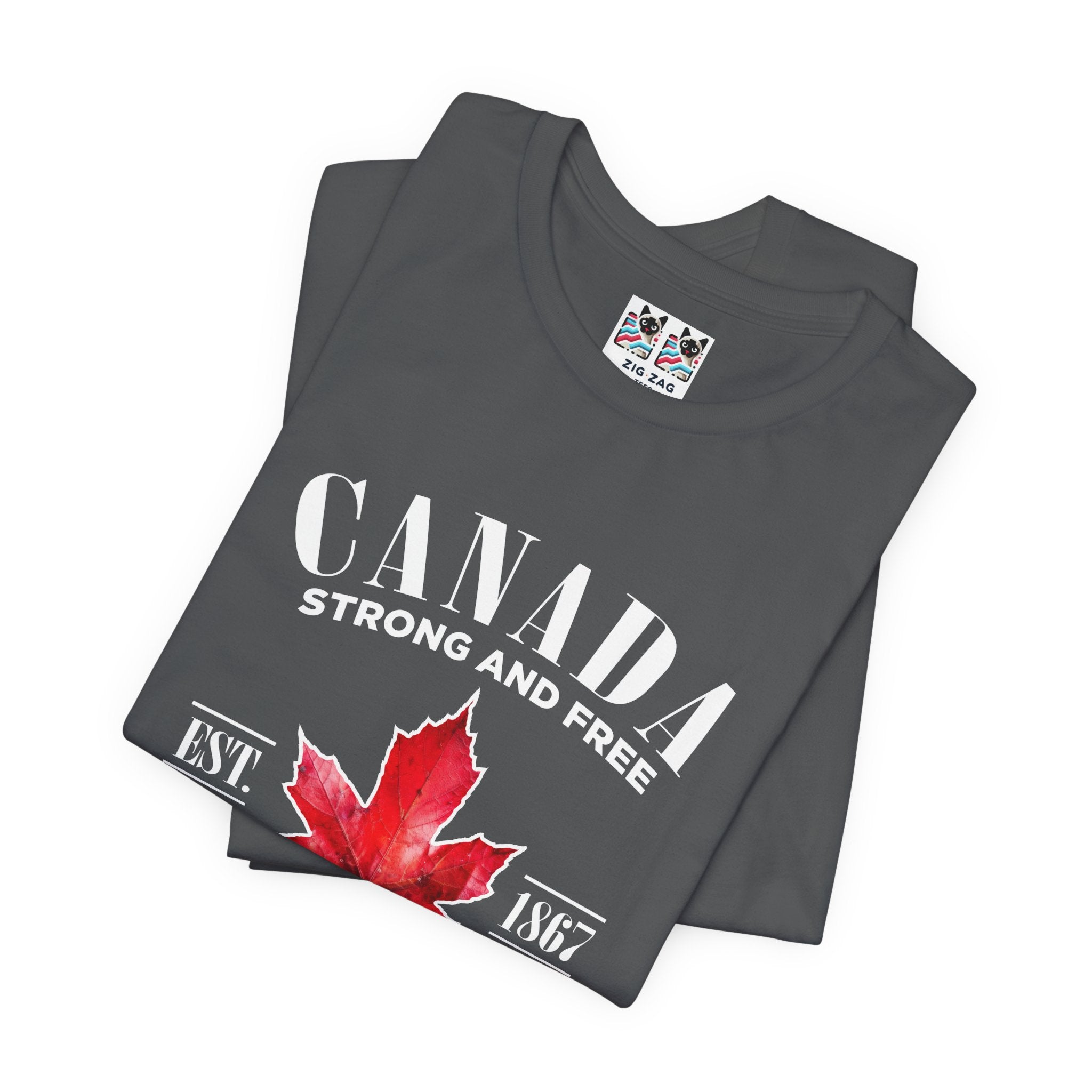 Custom T-Shirt - Canada Strong and Free True Maple Heritage T-Shirt