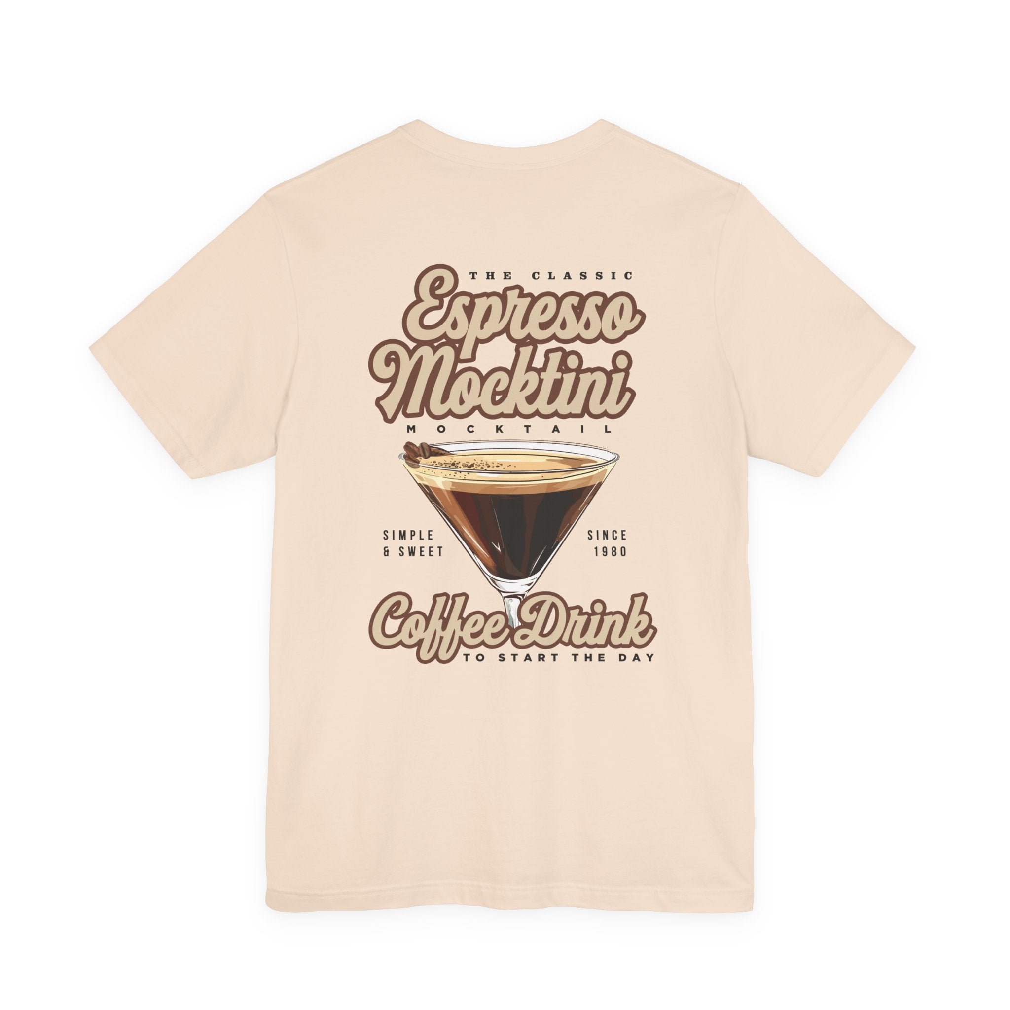 The Classic Espresso Mocktini Mocktail T-Shirt – Featuring Bold Coffee Drink Graphic
